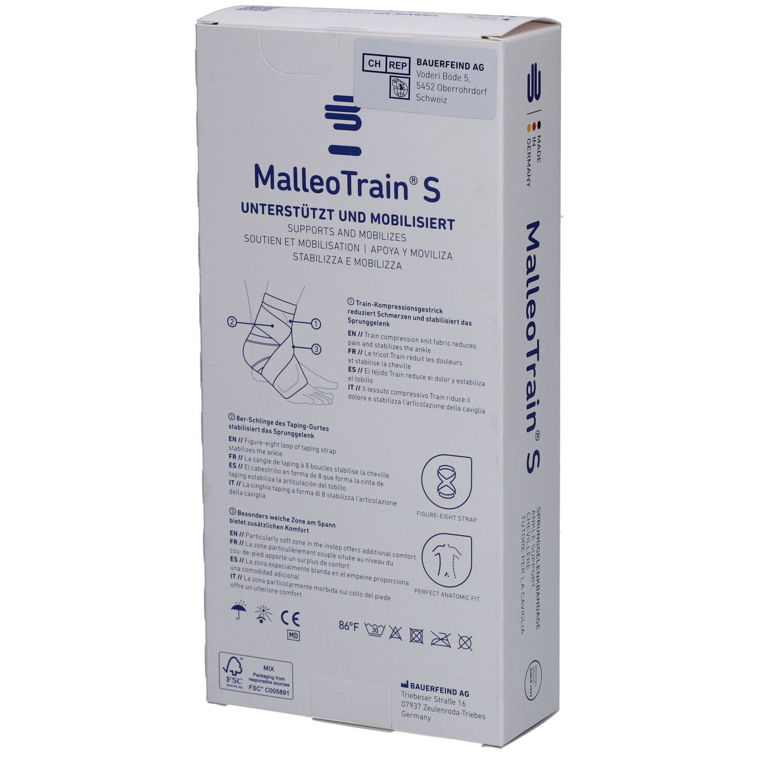 MALLEOTRAIN S Chevillère Taille 2 droite titane
