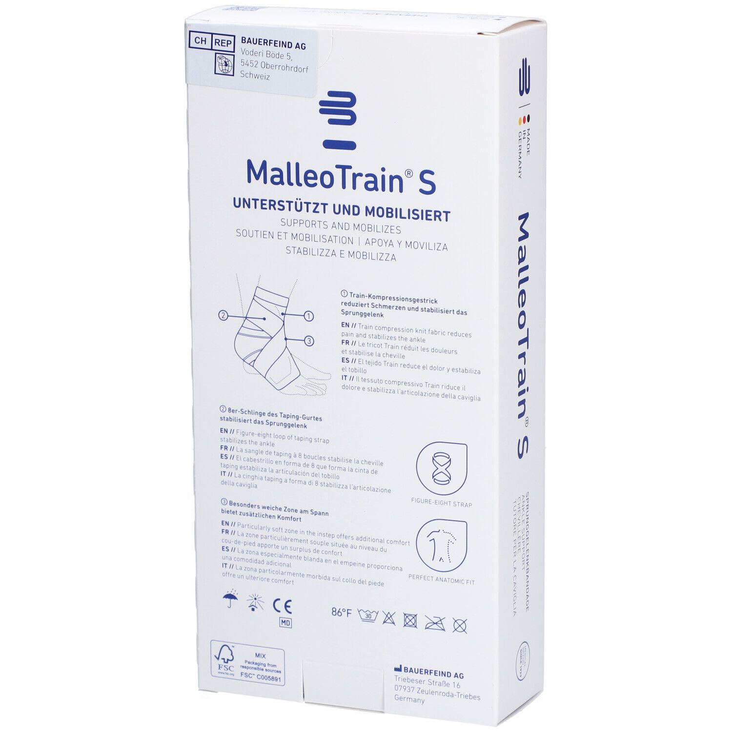 MALLEOTRAIN S Chevillère Taille 2 gauche titane