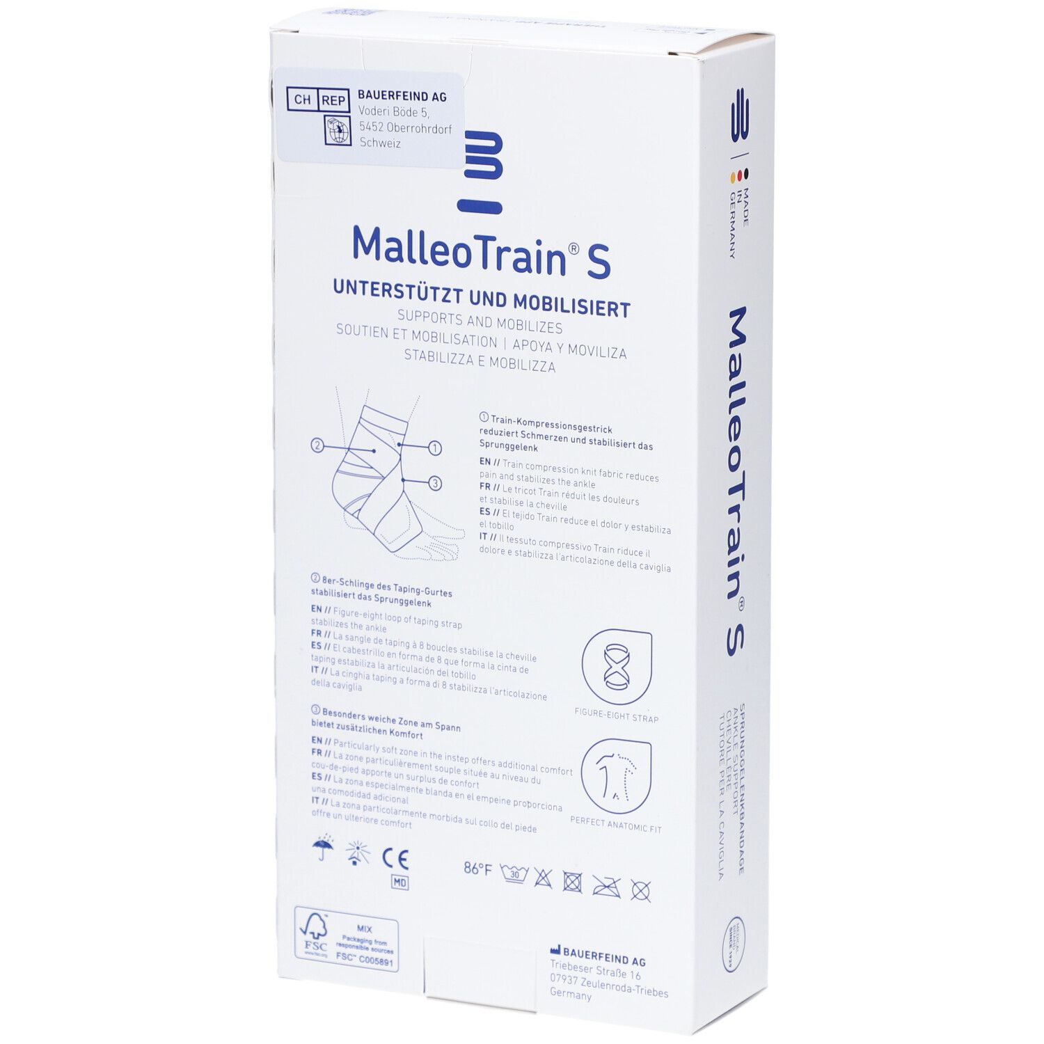 MALLEOTRAIN S Chevillère Taille 4 gauche titane