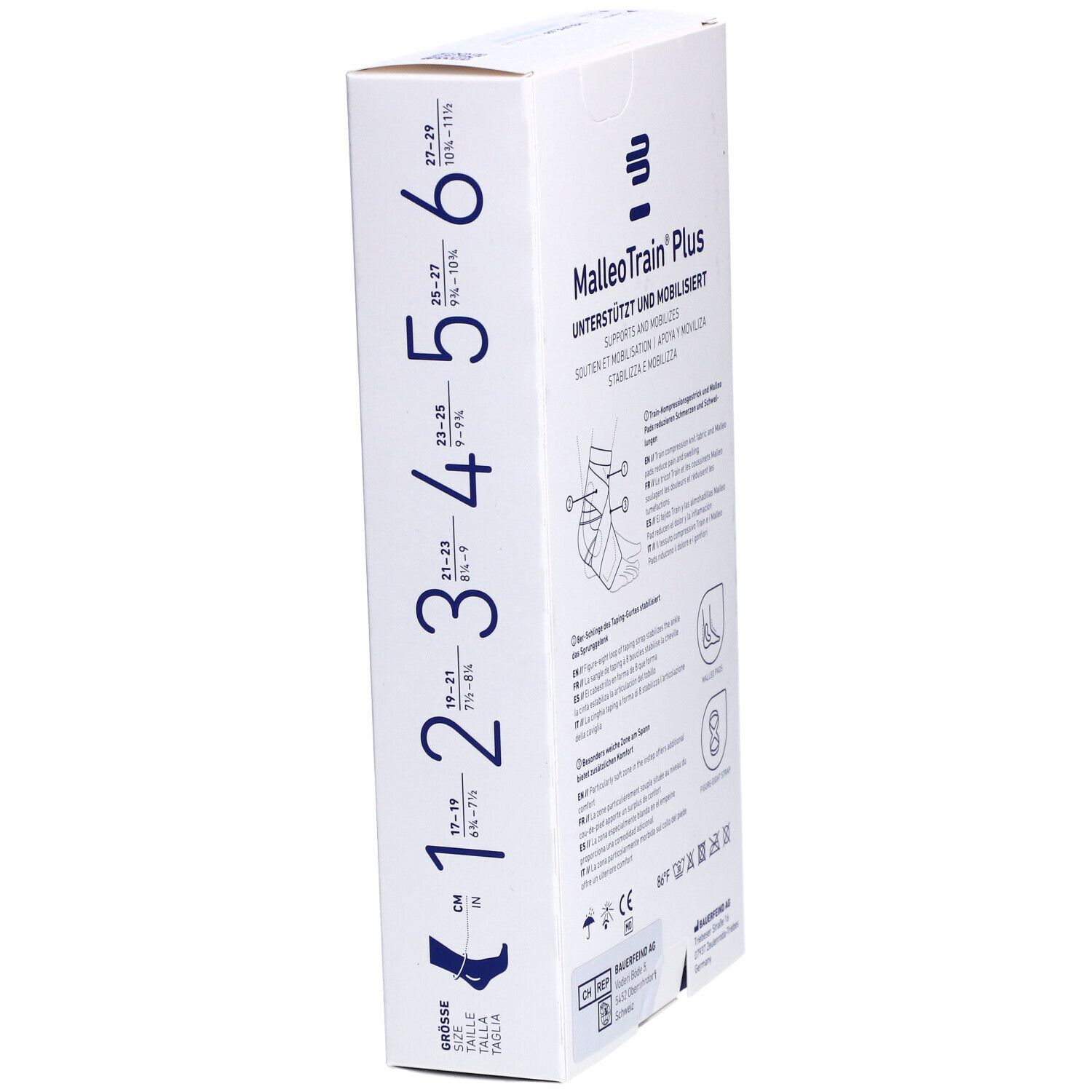 BAUERFEIND® Malleotrain® Plus Chevillère active taille 2 droite titane