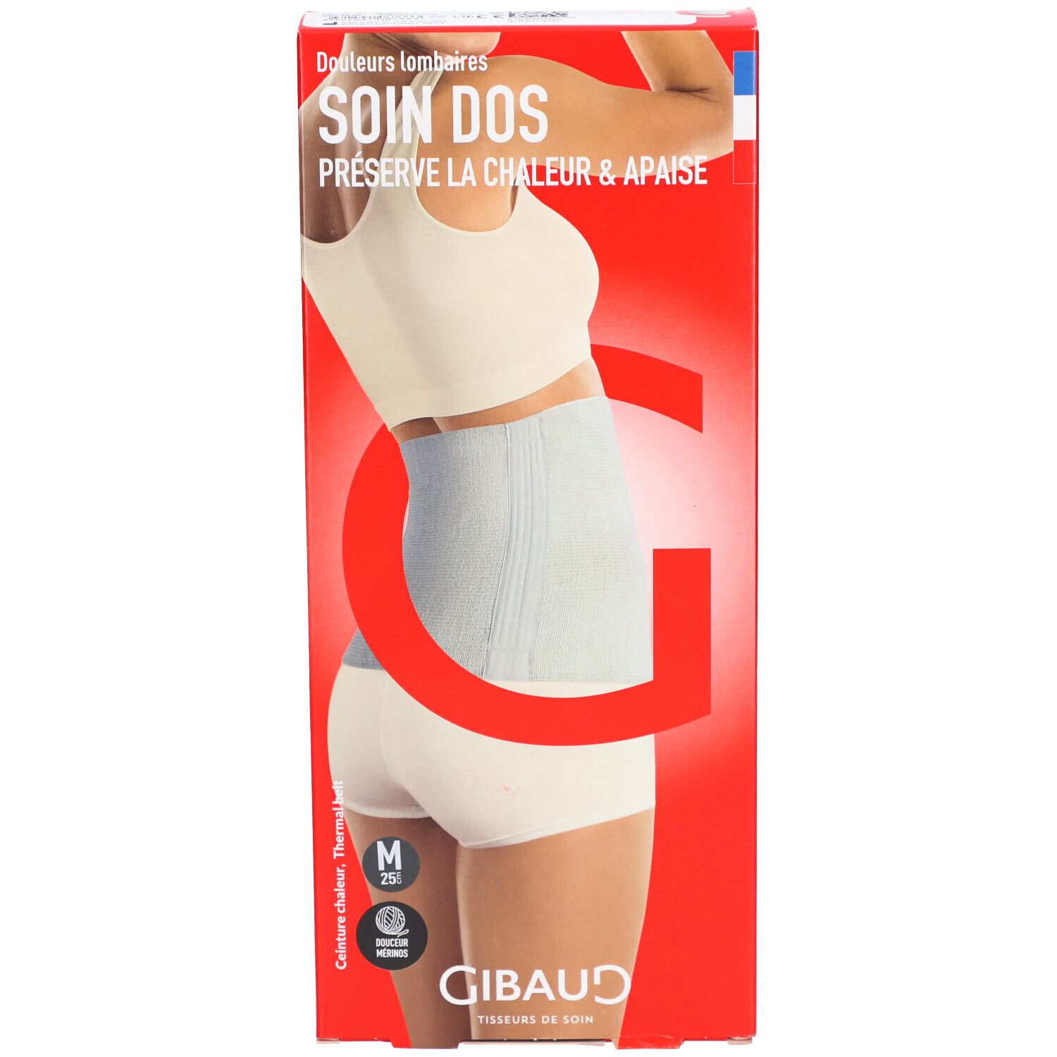 GIBAUD Ceinture thermique dos anthracite 25 cm Taille M