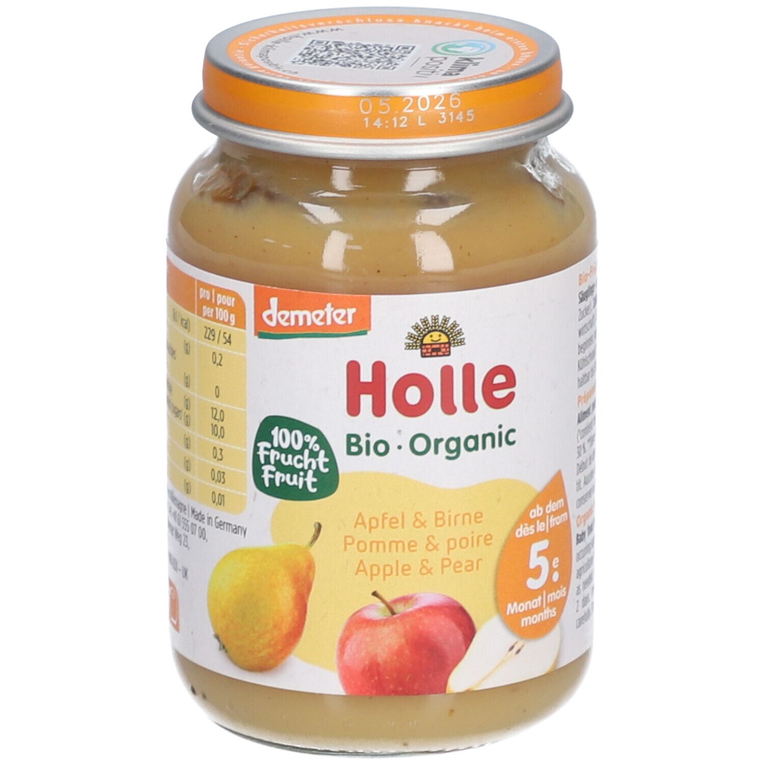 Holle Pomme et poire bio