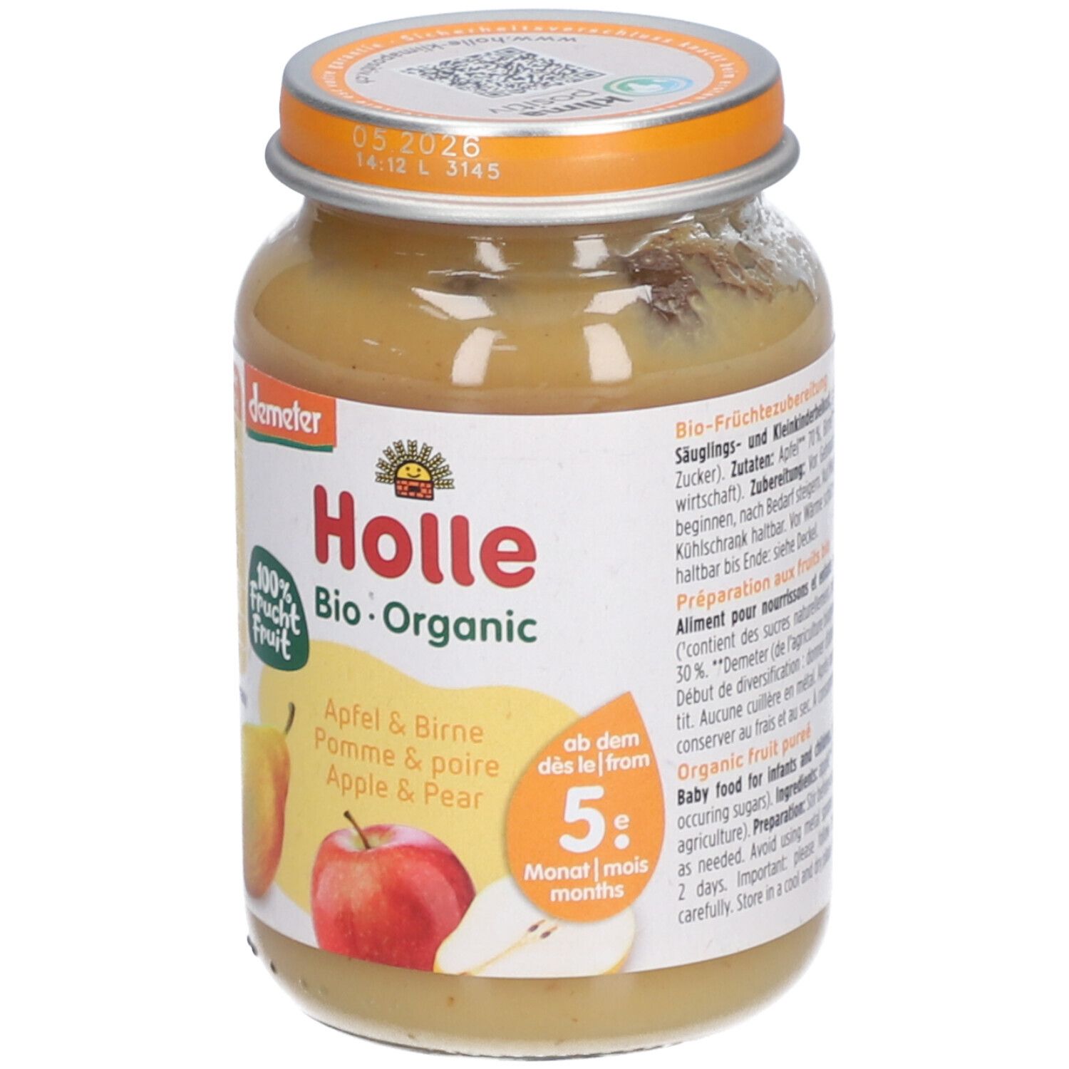 Holle Pomme et poire bio