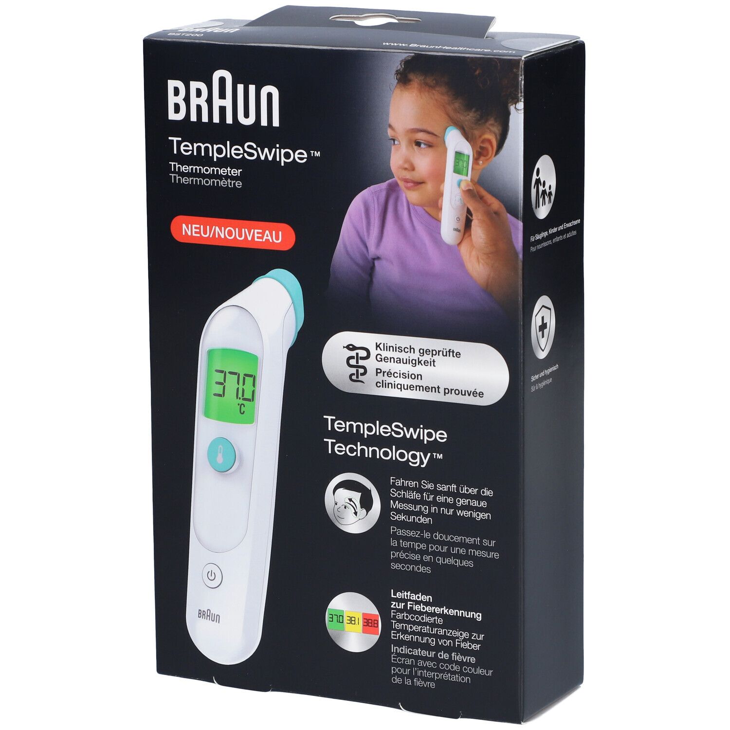 BRAUN Templeswipe Thermomètre digital BST200