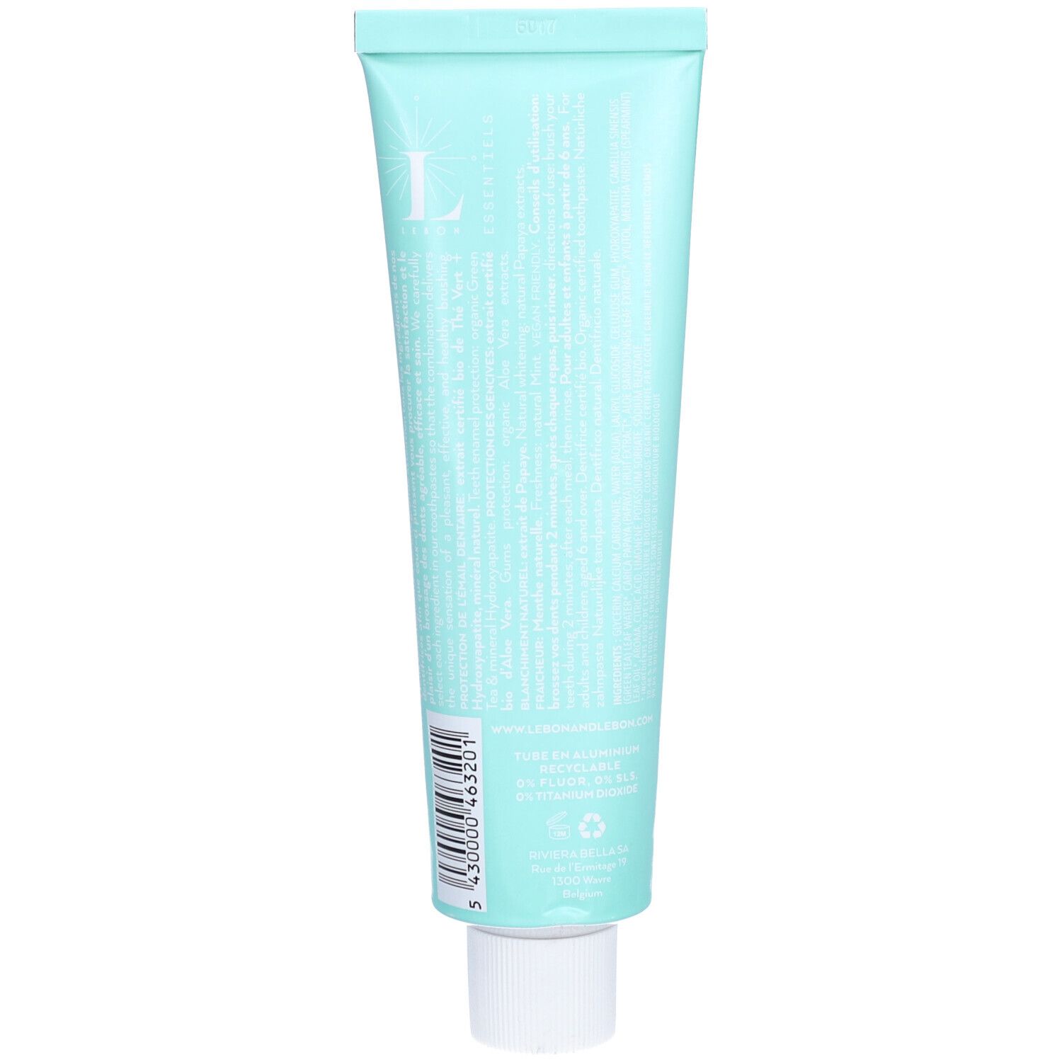 LEBON ESSENTIELS Dentifrice naturel menthe douce
