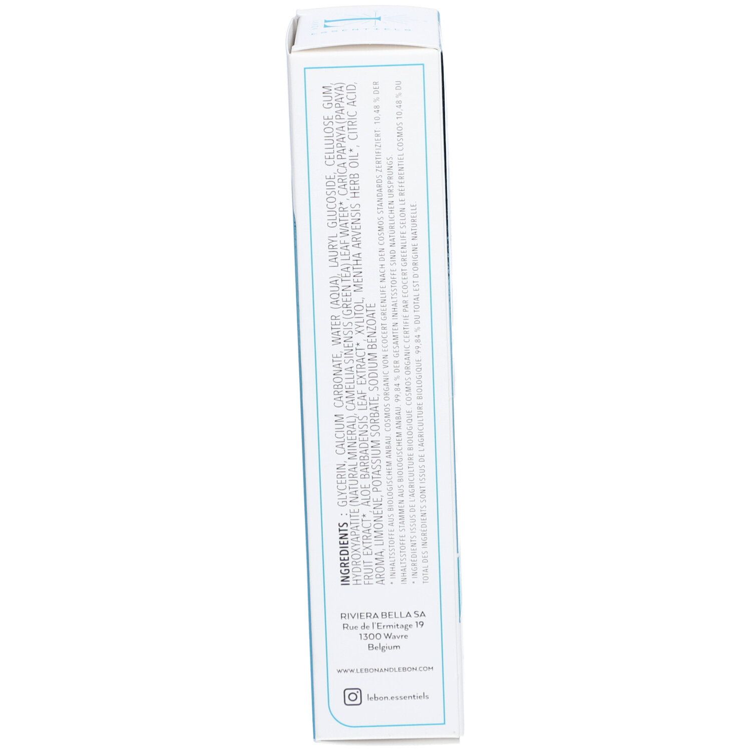 LEBON ESSENTIELS Dentifrice naturel menthe forte