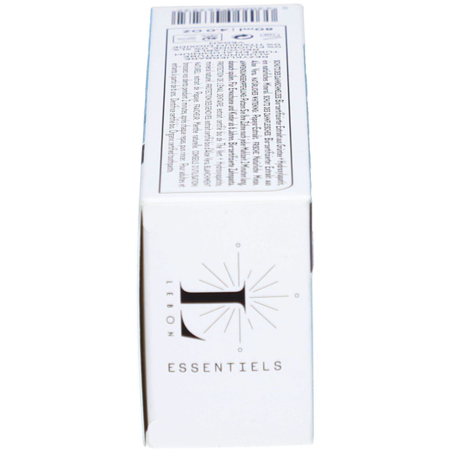 LEBON ESSENTIELS Dentifrice naturel menthe classique + charbon naturel