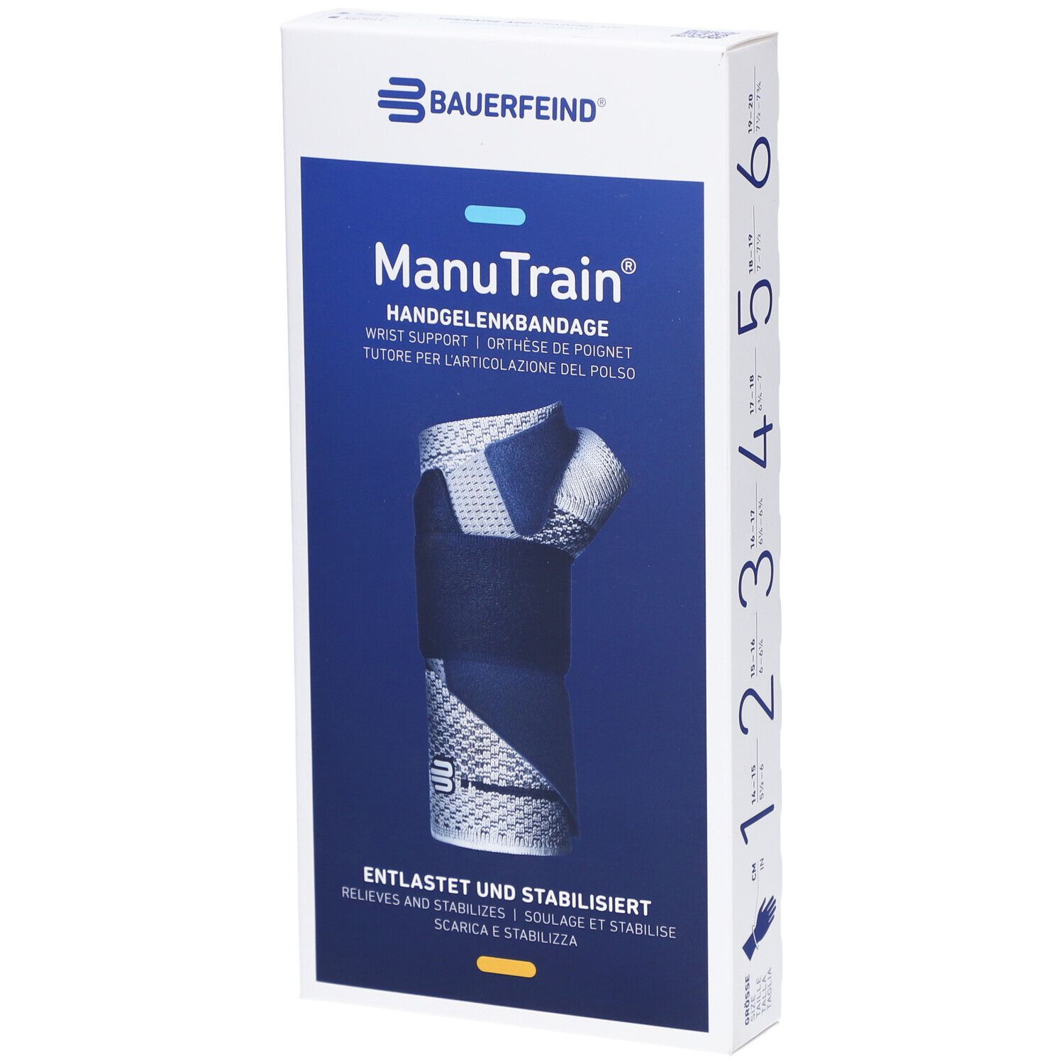 MANUTRAIN Orthèse de poignet Taille 1 droite titane