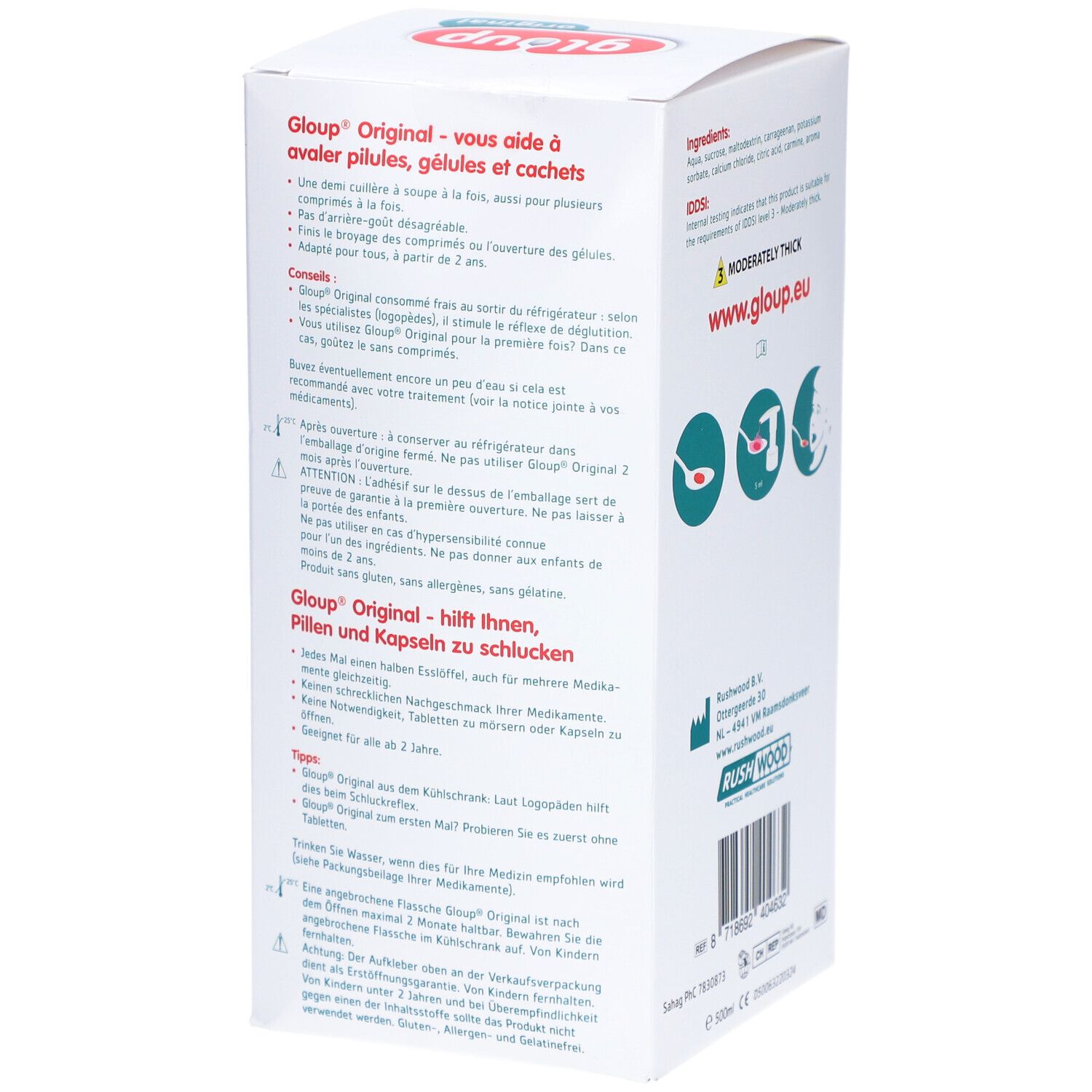 GLOUP Gel de déglutition Original pour médicaments goût fraise-banane