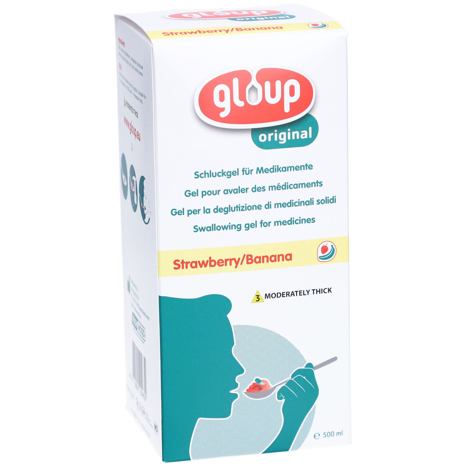 GLOUP Gel de déglutition Original pour médicaments goût fraise-banane