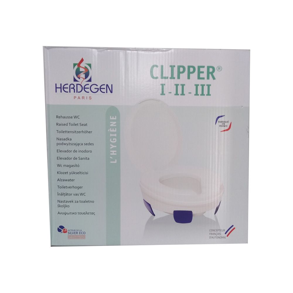 Herdegen Clipper II réhausseur de toilettes avec clips de sécurité