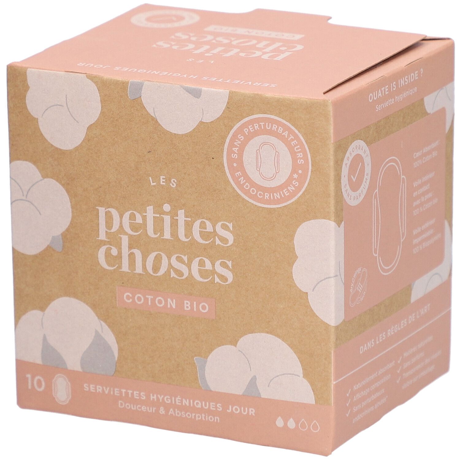 LES PETITES CHOSES Serviettes hygièniques en coton bio Jour
