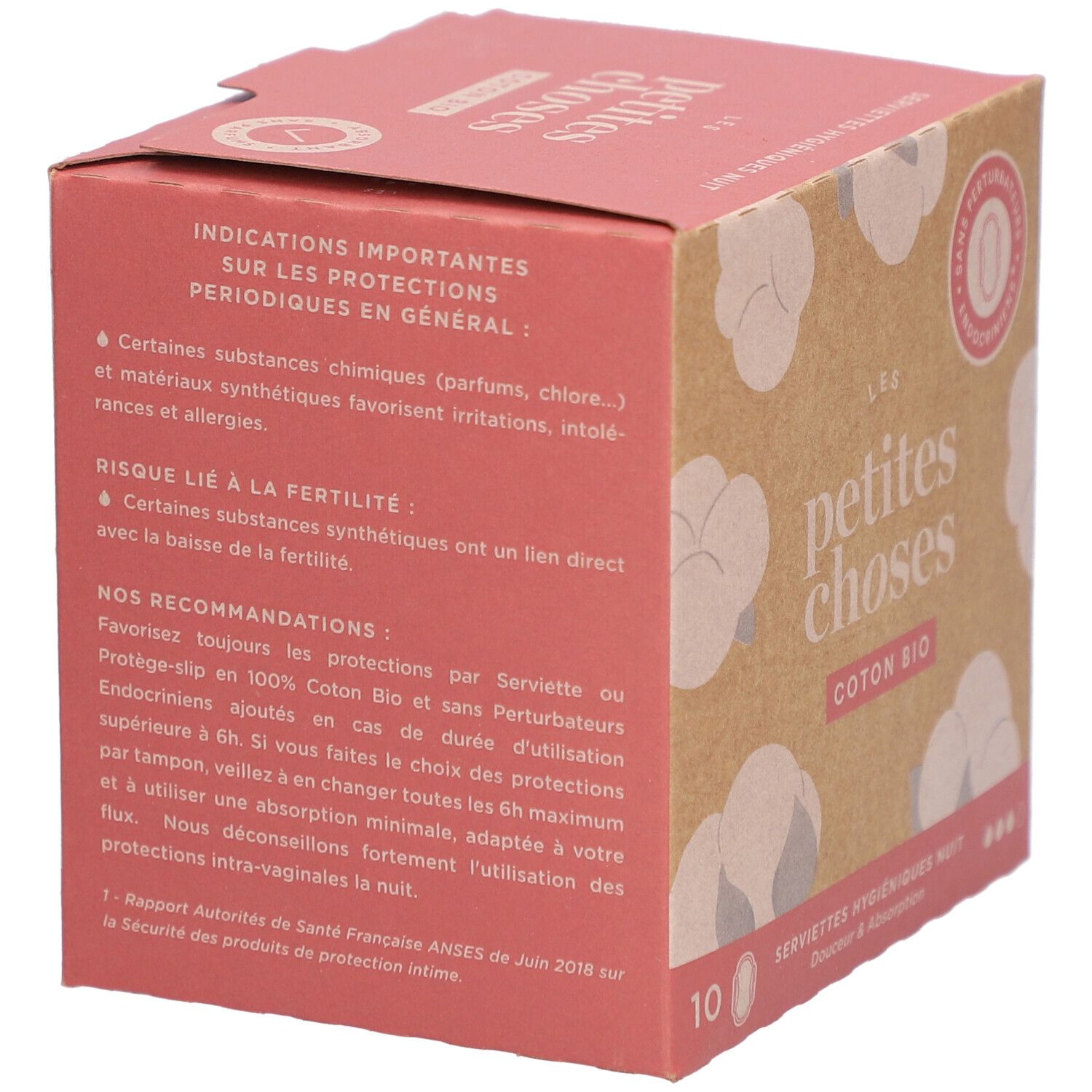 LES PETITES CHOSES Serviettes hygièniques en coton bio Nuit
