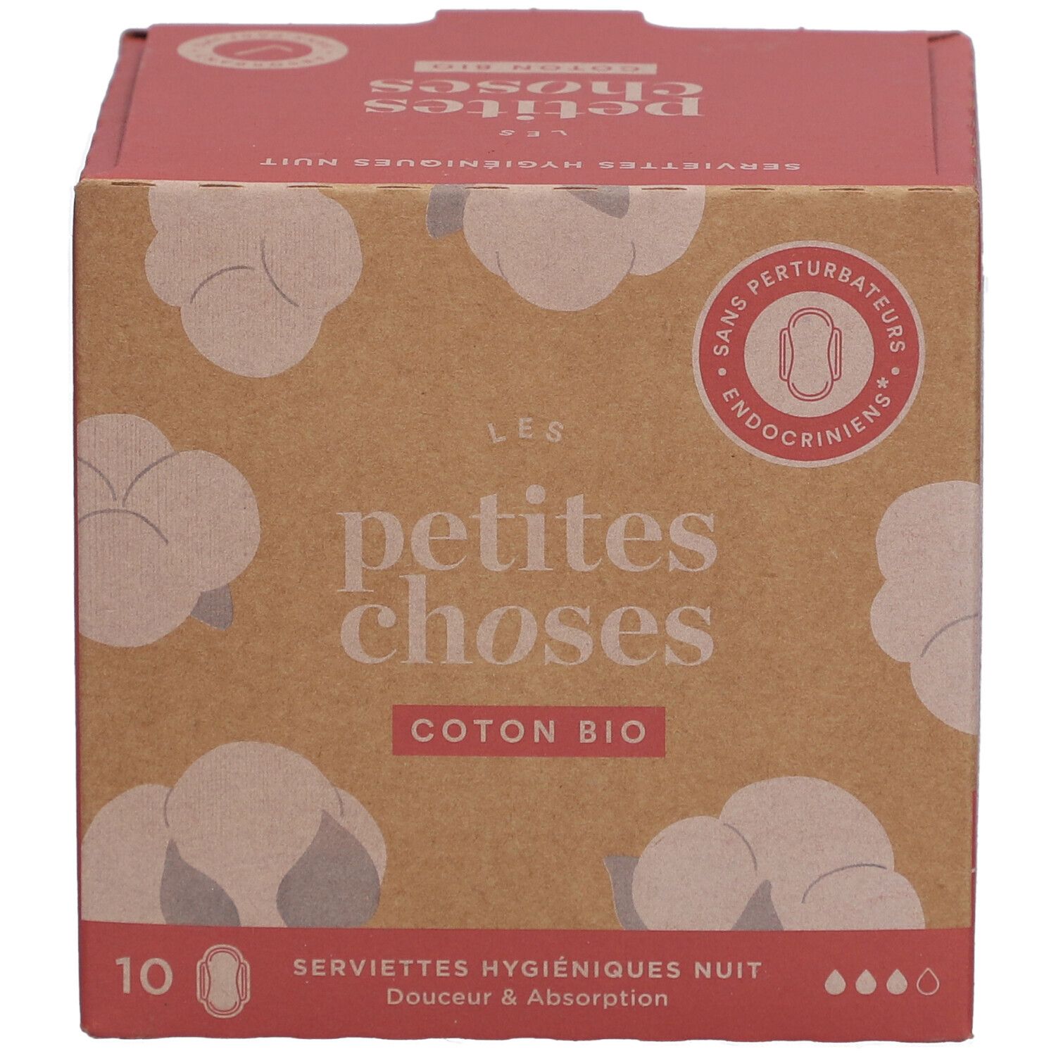 LES PETITES CHOSES Serviettes hygièniques en coton bio Nuit