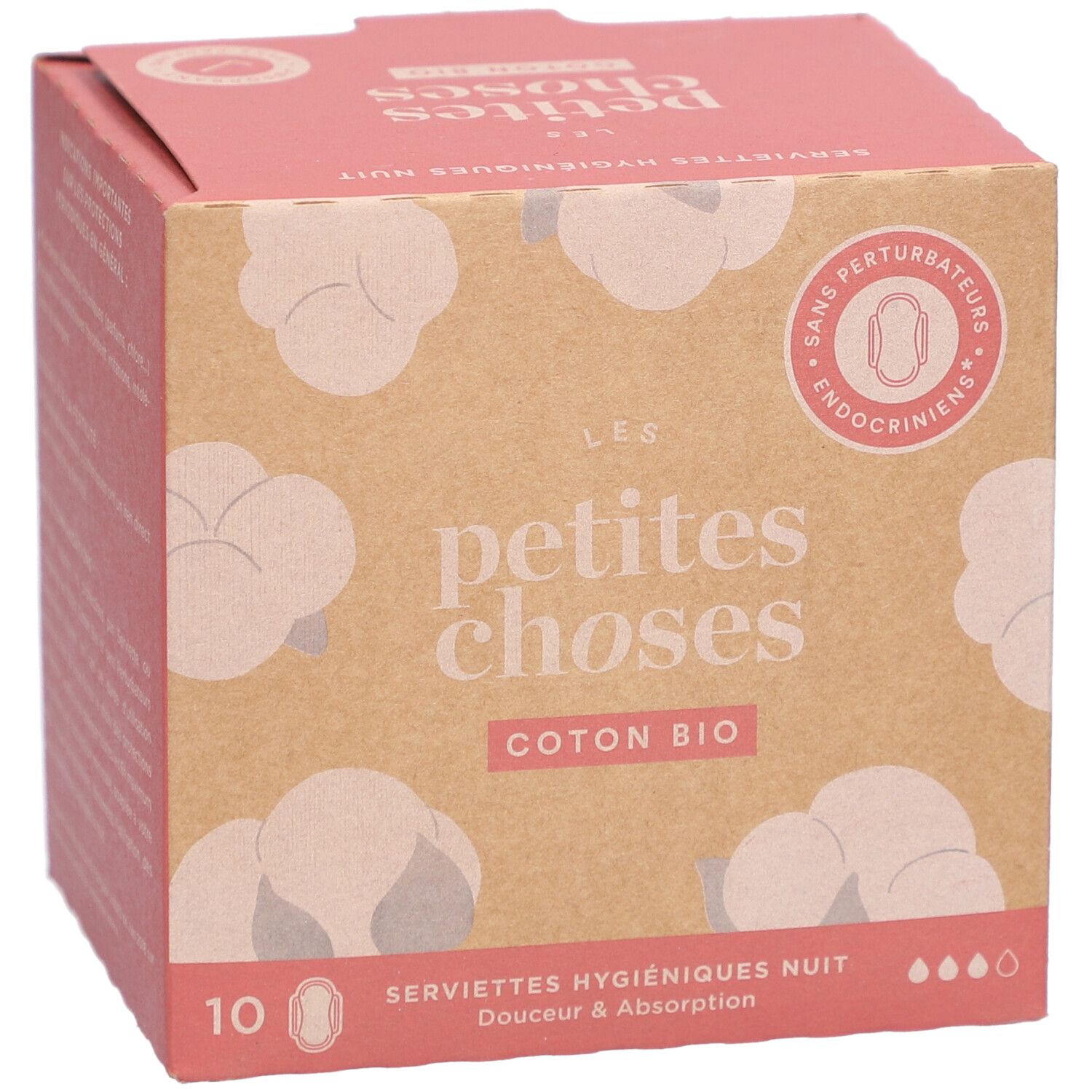 LES PETITES CHOSES Serviettes hygièniques en coton bio Nuit