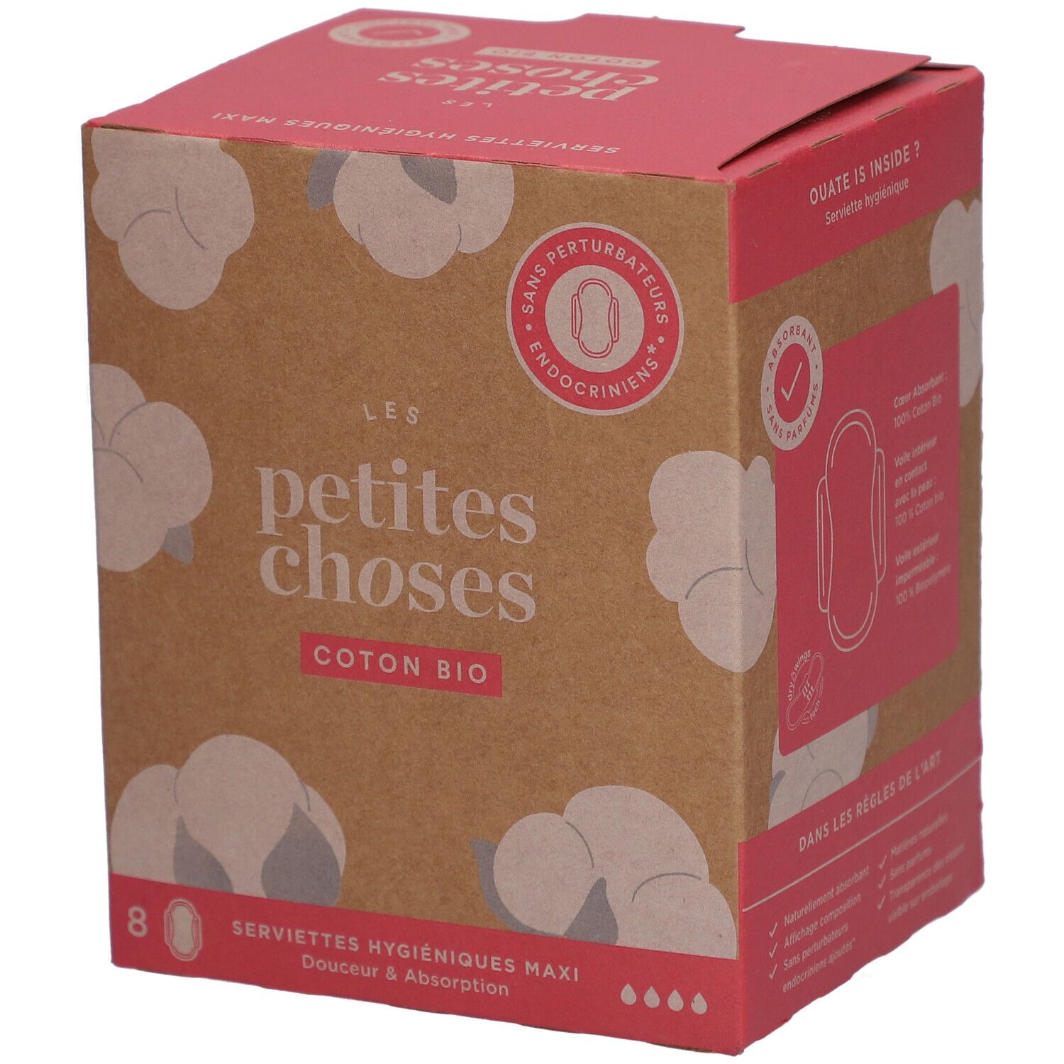 LES PETITES CHOSES Serviettes hygièniques en coton bio Maxi