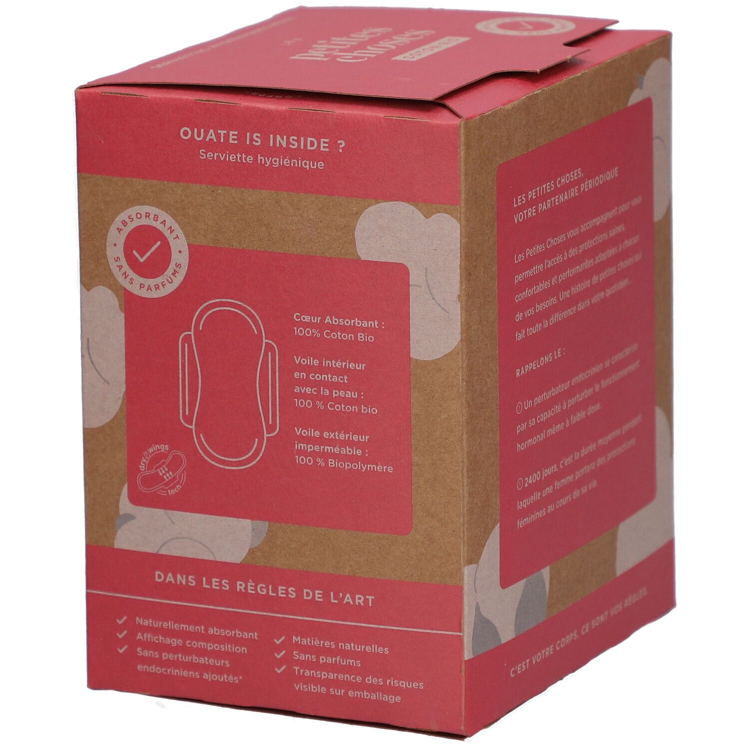 LES PETITES CHOSES Serviettes hygièniques en coton bio Maxi