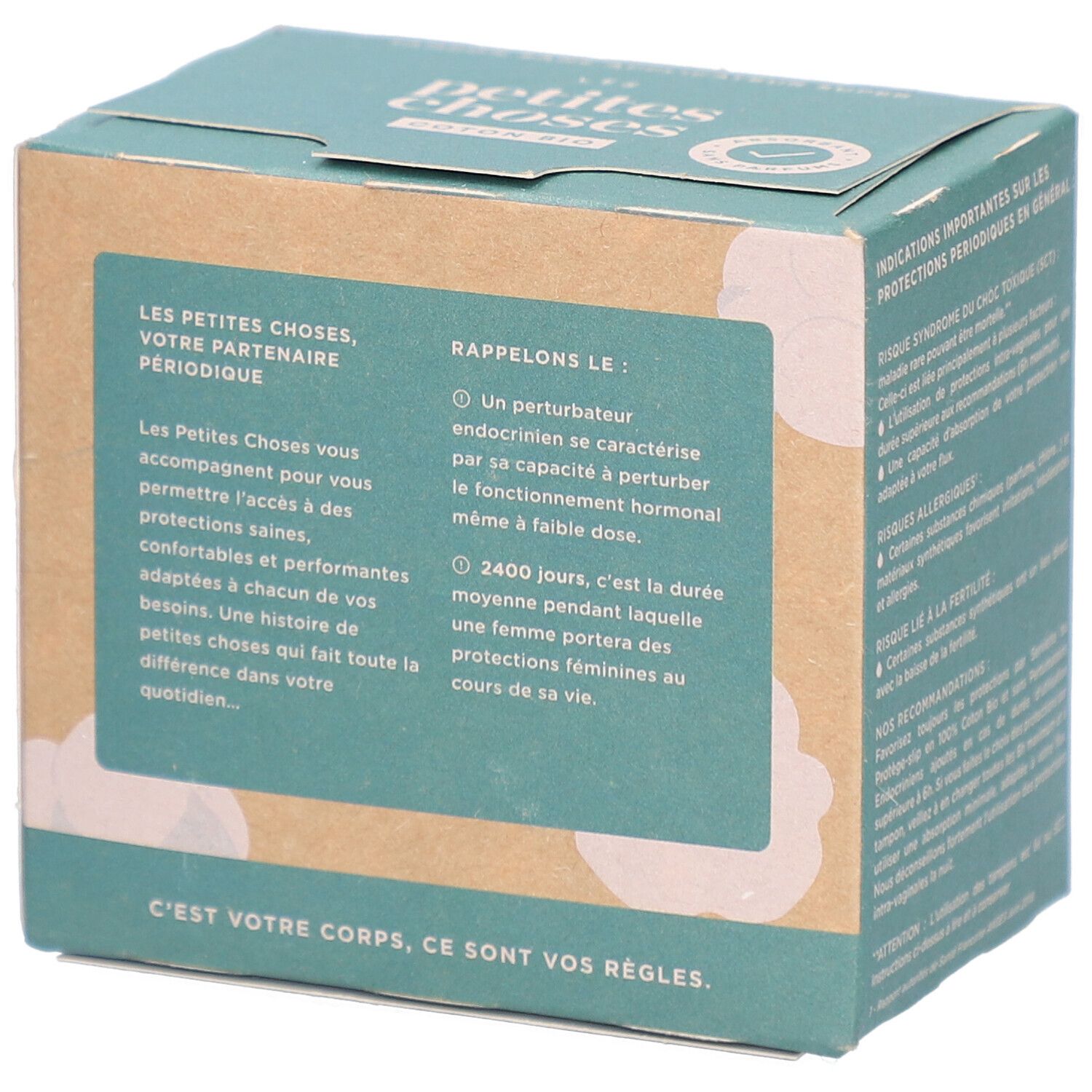 LES PETITES CHOSES Tampons en coton bio sans applicateur Super