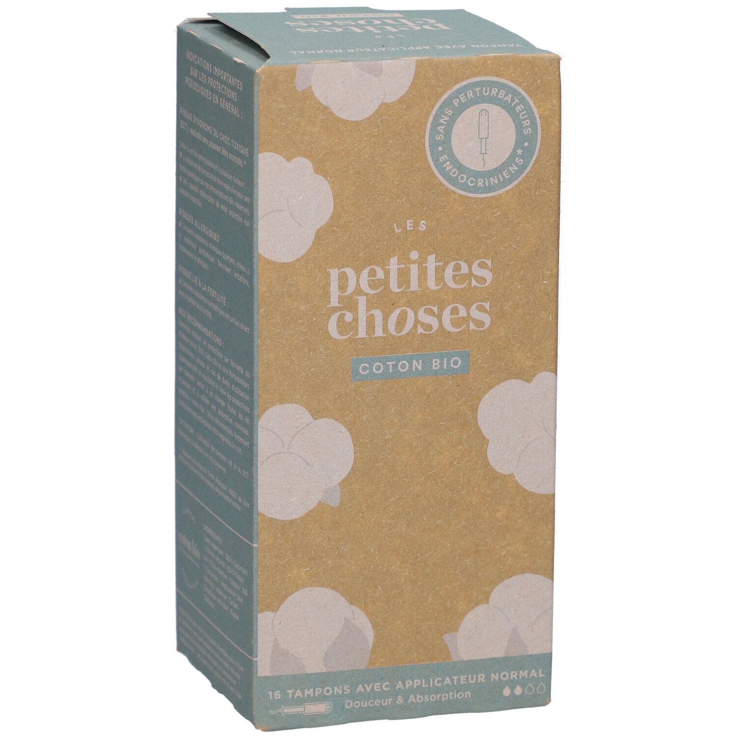 LES PETITES CHOSES Tampons en coton bio avec applicateur Normal