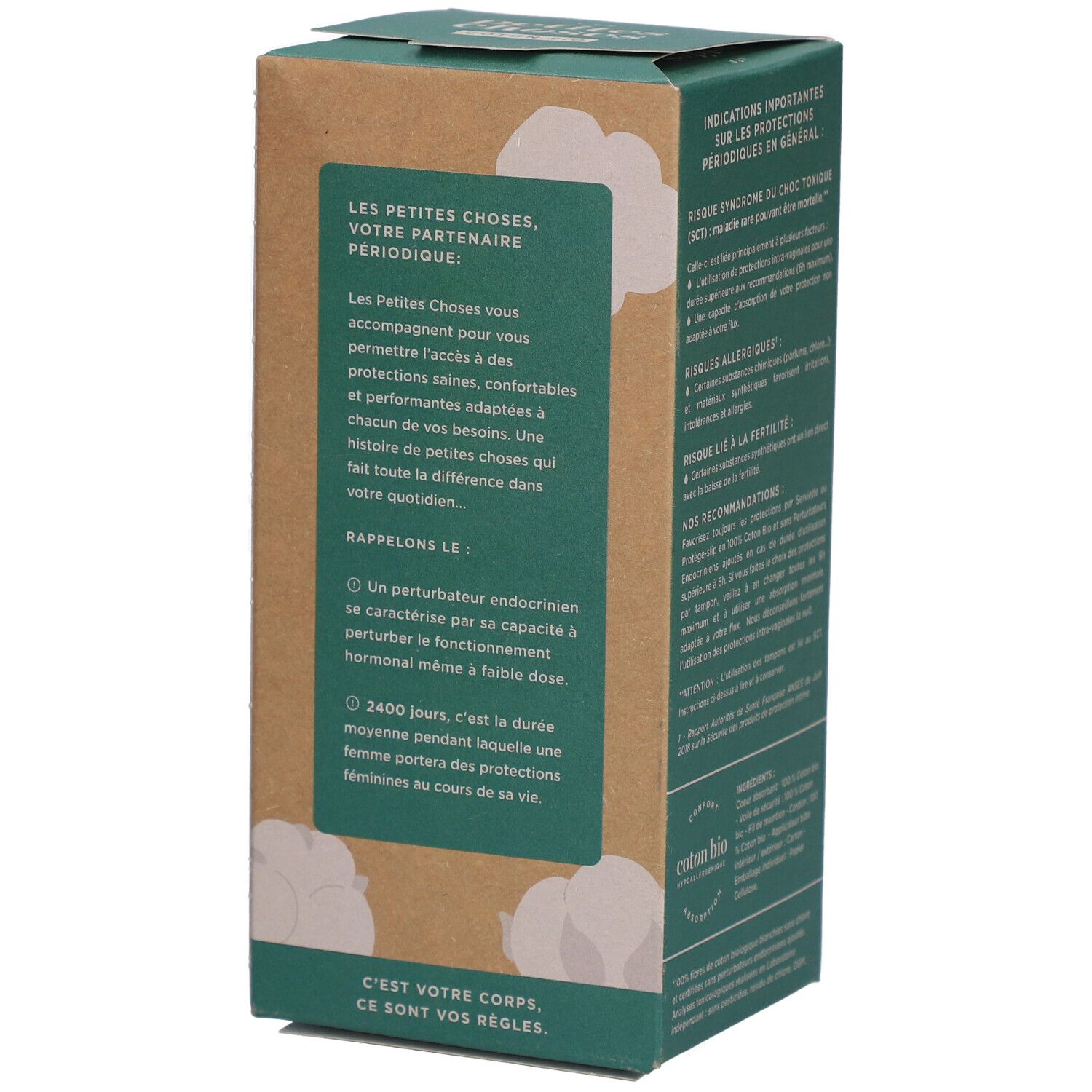 LES PETITES CHOSES Tampons en coton bio avec applicateur Super