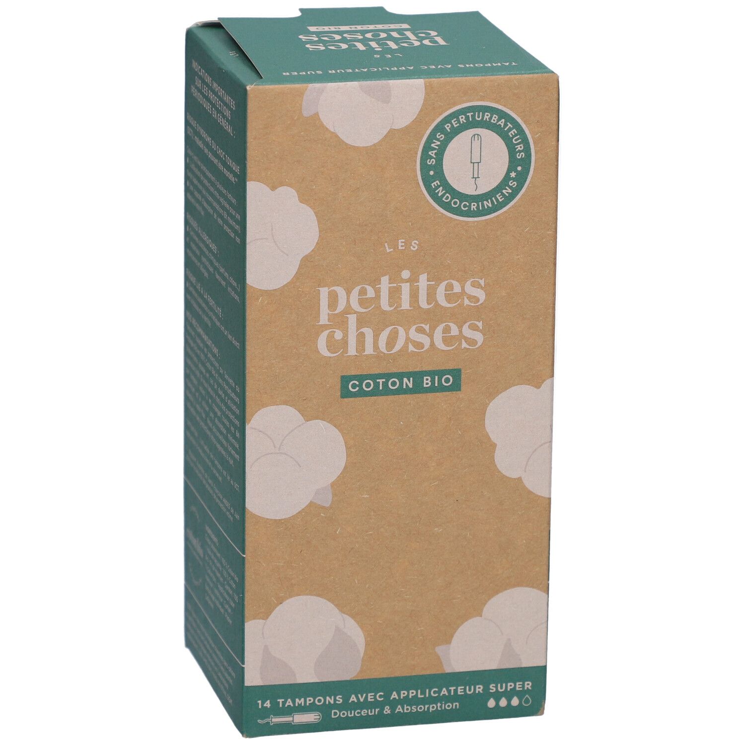 LES PETITES CHOSES Tampons en coton bio avec applicateur Super