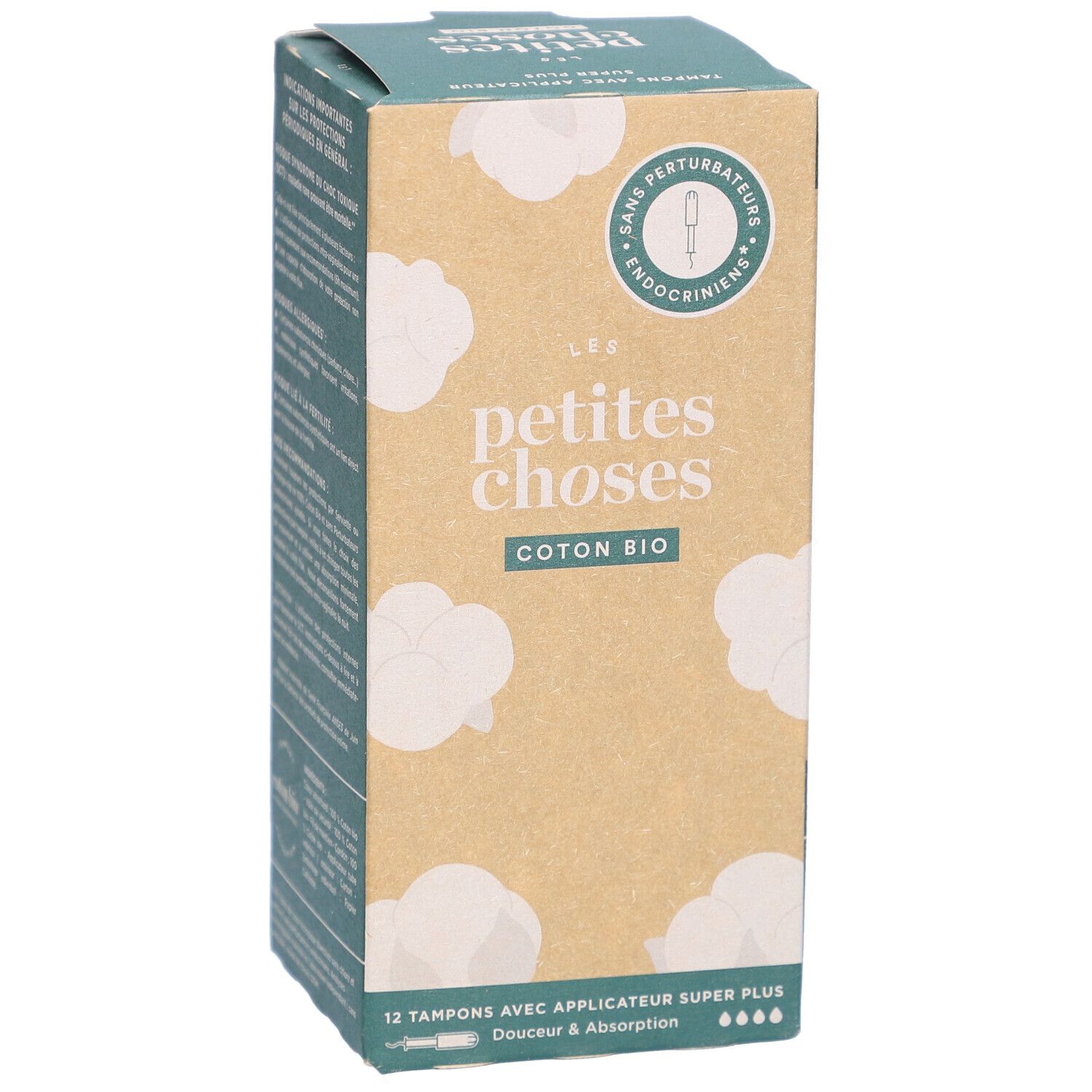 LES PETITES CHOSES Tampons en coton bio avec applicateur Super Plus
