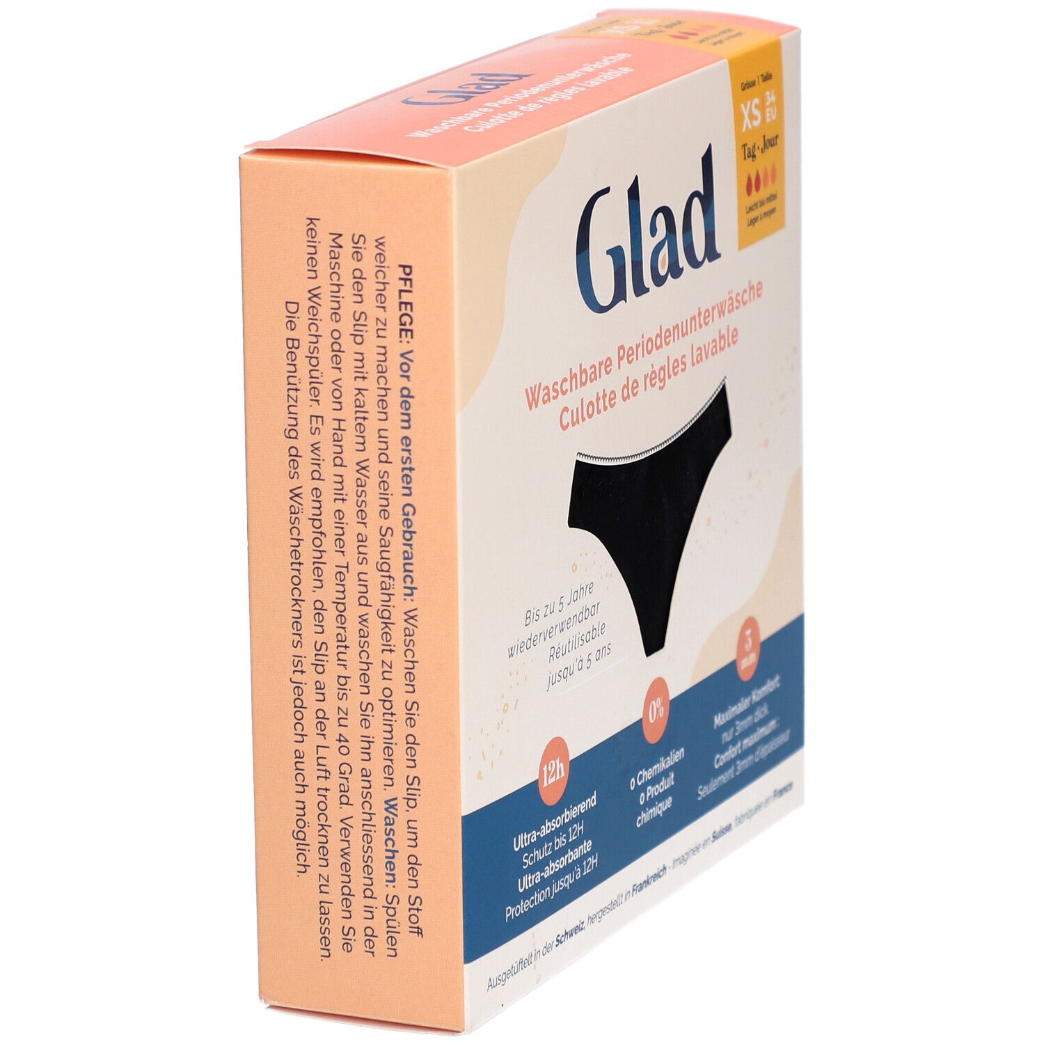 GLAD culotte menstruelle jour XS flux léger