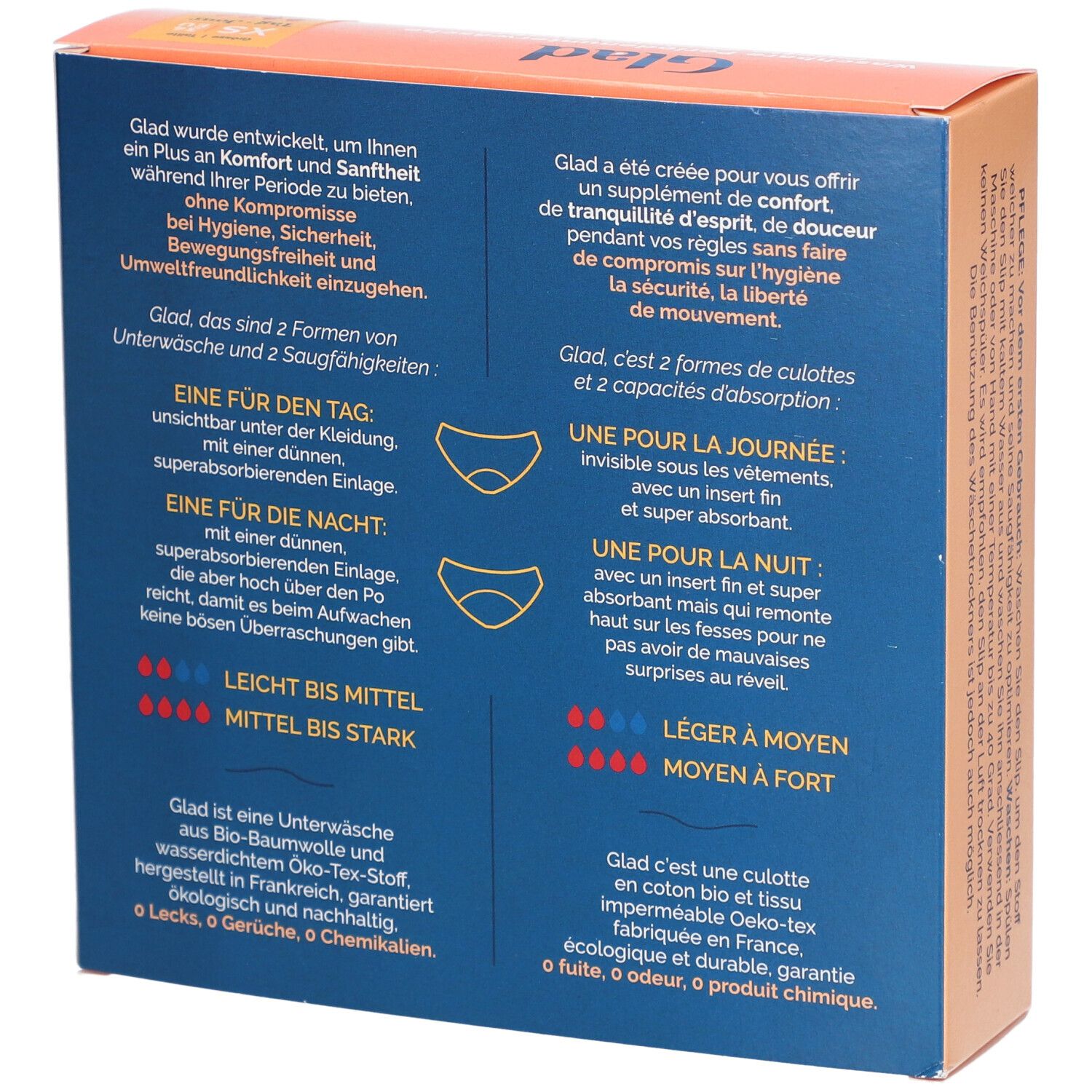 GLAD culotte menstruelle jour XS flux léger