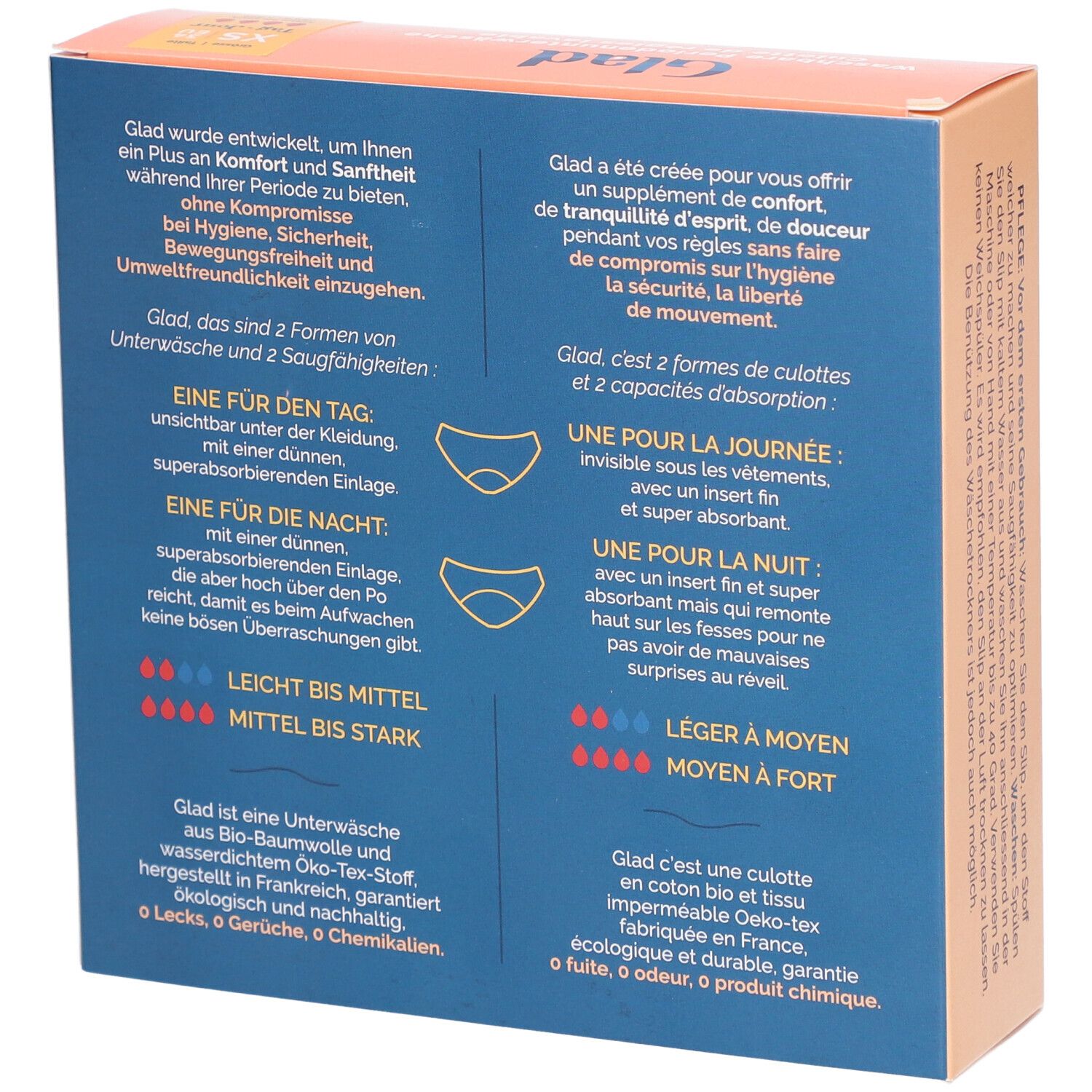 GLAD Culotte menstruelle jour XS absorption forte