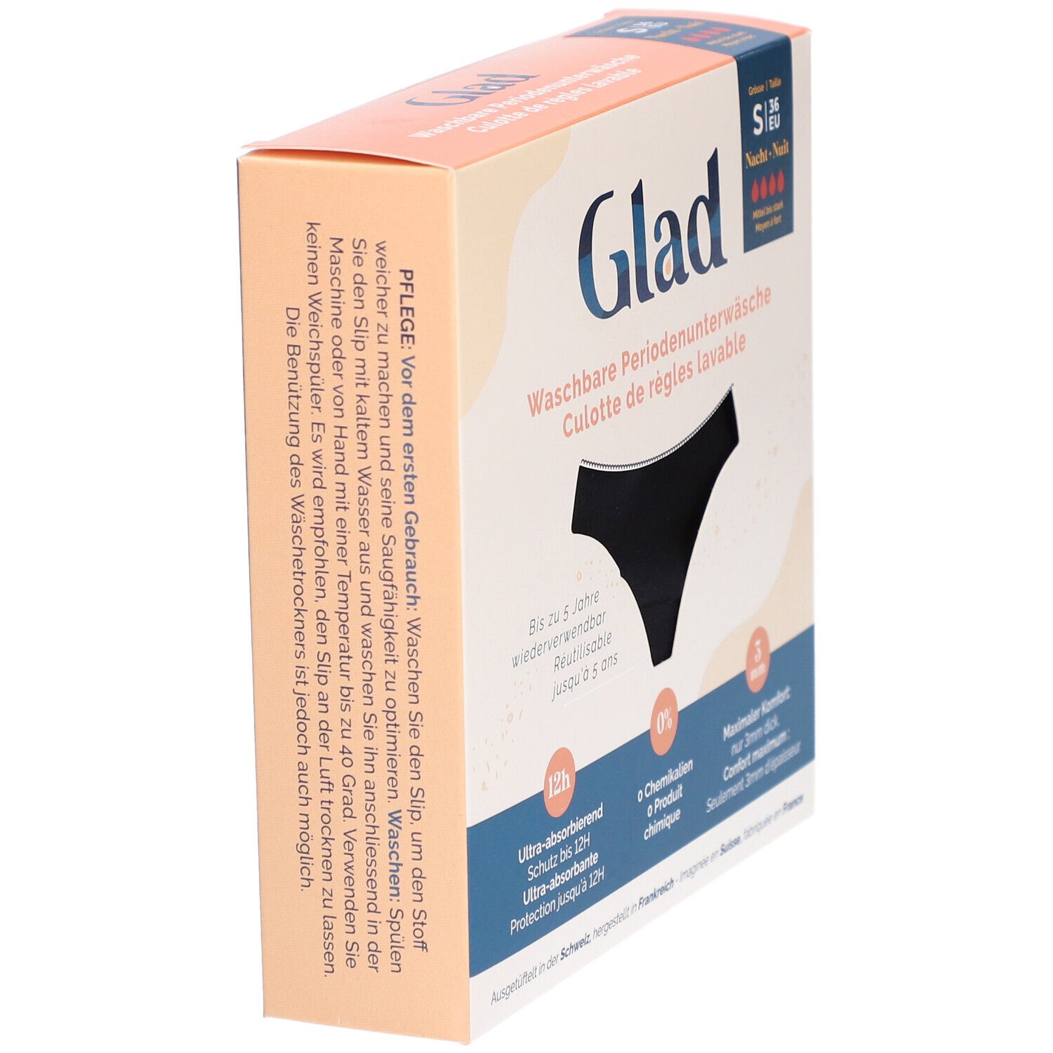 GLAD culotte menstruelle nuit S flux abondant