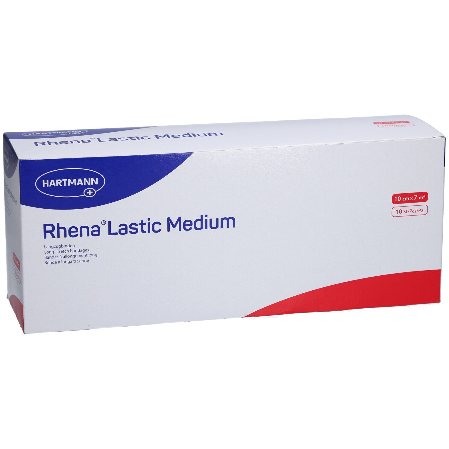Emballage de HARTMANN Rhena® Lastic Medium. Inscription : 10 cm x 7 m, 10 pièces.