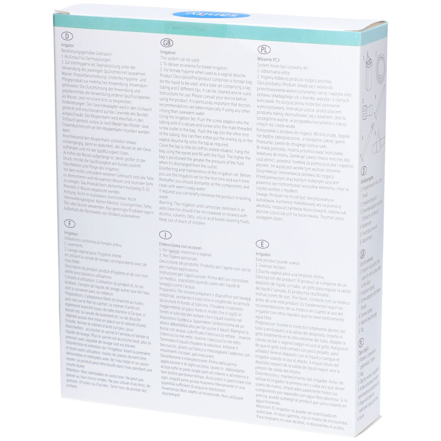 Sanity Irrigateur Set De Voyage Complet