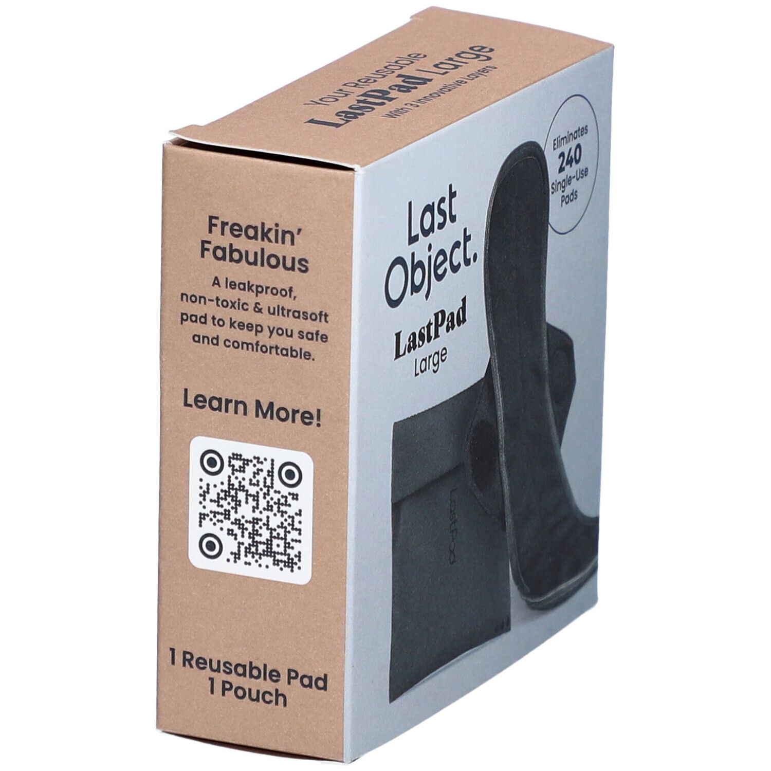 LastPad serviette hygiénique réutilisable L noire