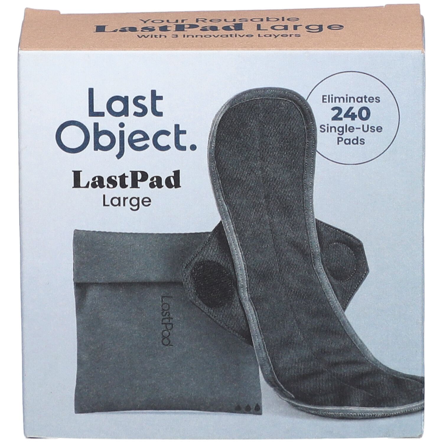 LastPad serviette hygiénique réutilisable L noire