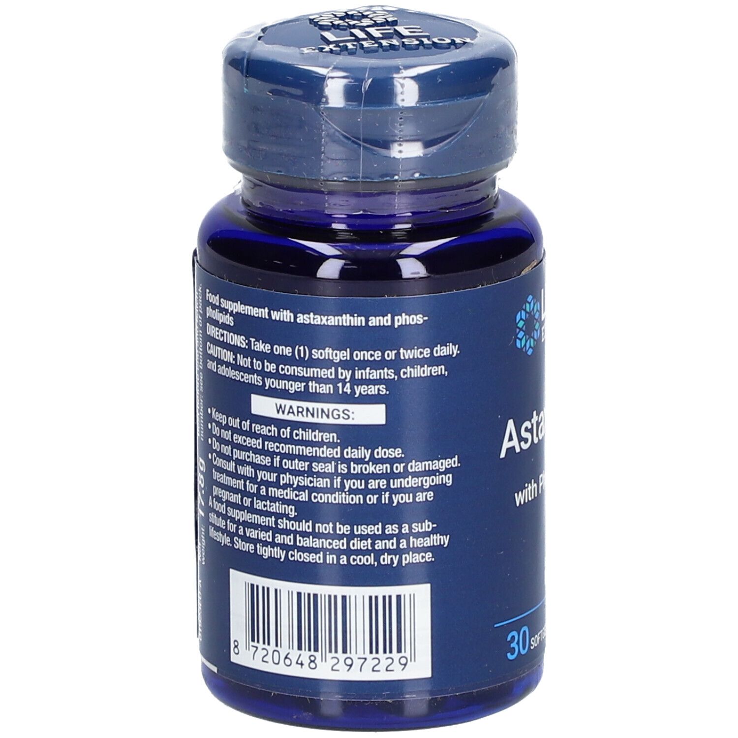 LIFE EXTENSION® Astaxanthine 4mg avec phospholipides