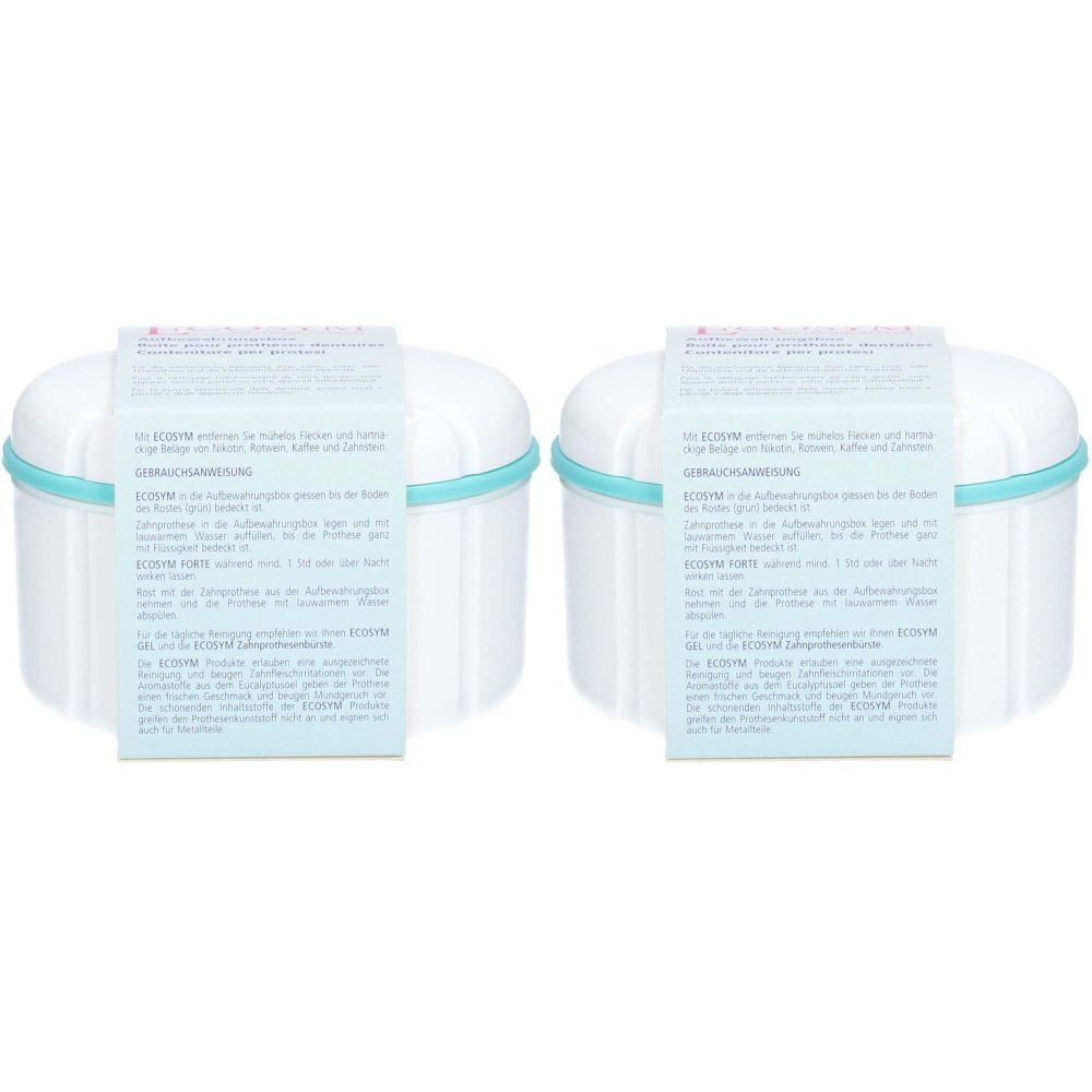 Deux boîtes de rangement blanches avec des bordures turquoise. Chaque boîte porte une étiquette avec du texte.