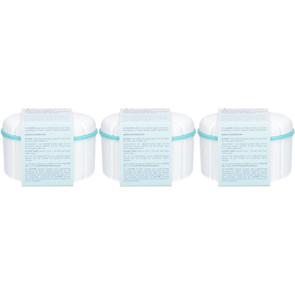 Trois conteneurs blancs ovales avec des bordures bleu clair. Chaque conteneur a une étiquette rectangulaire avec du texte.