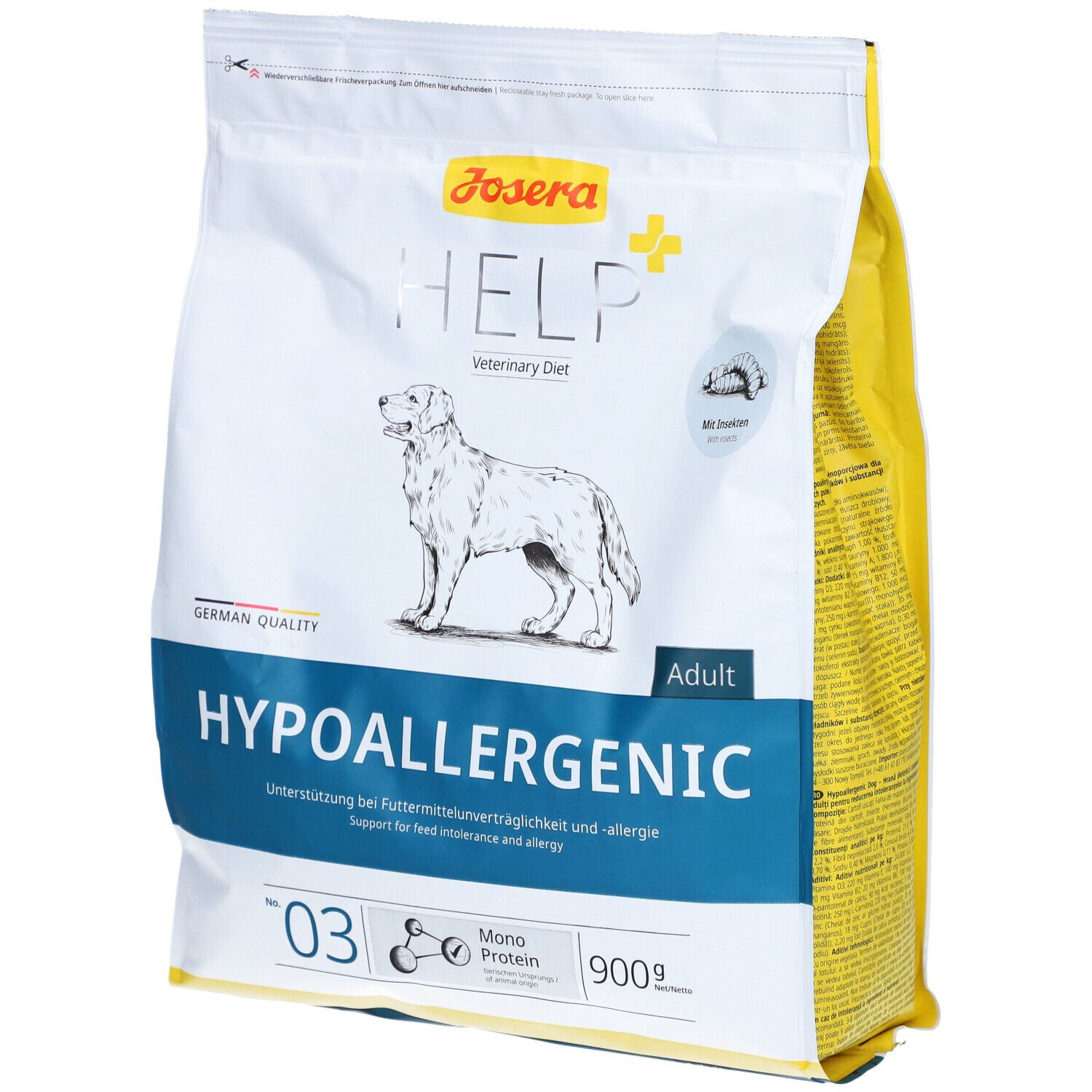 JOSERA Help+ Aliment diététique pour chien adulte - Hypoallergénique