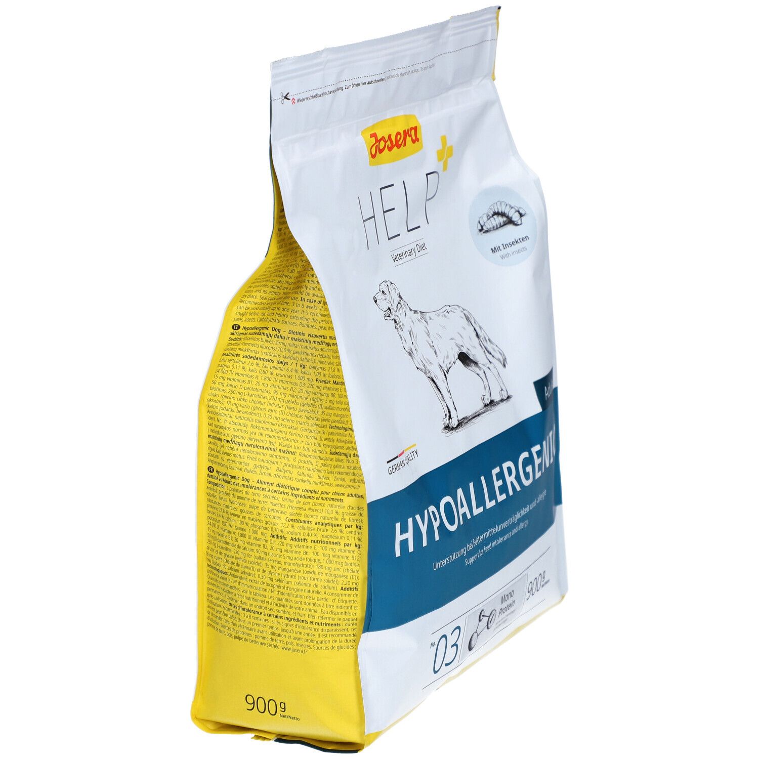 JOSERA Help+ Aliment diététique pour chien adulte - Hypoallergénique