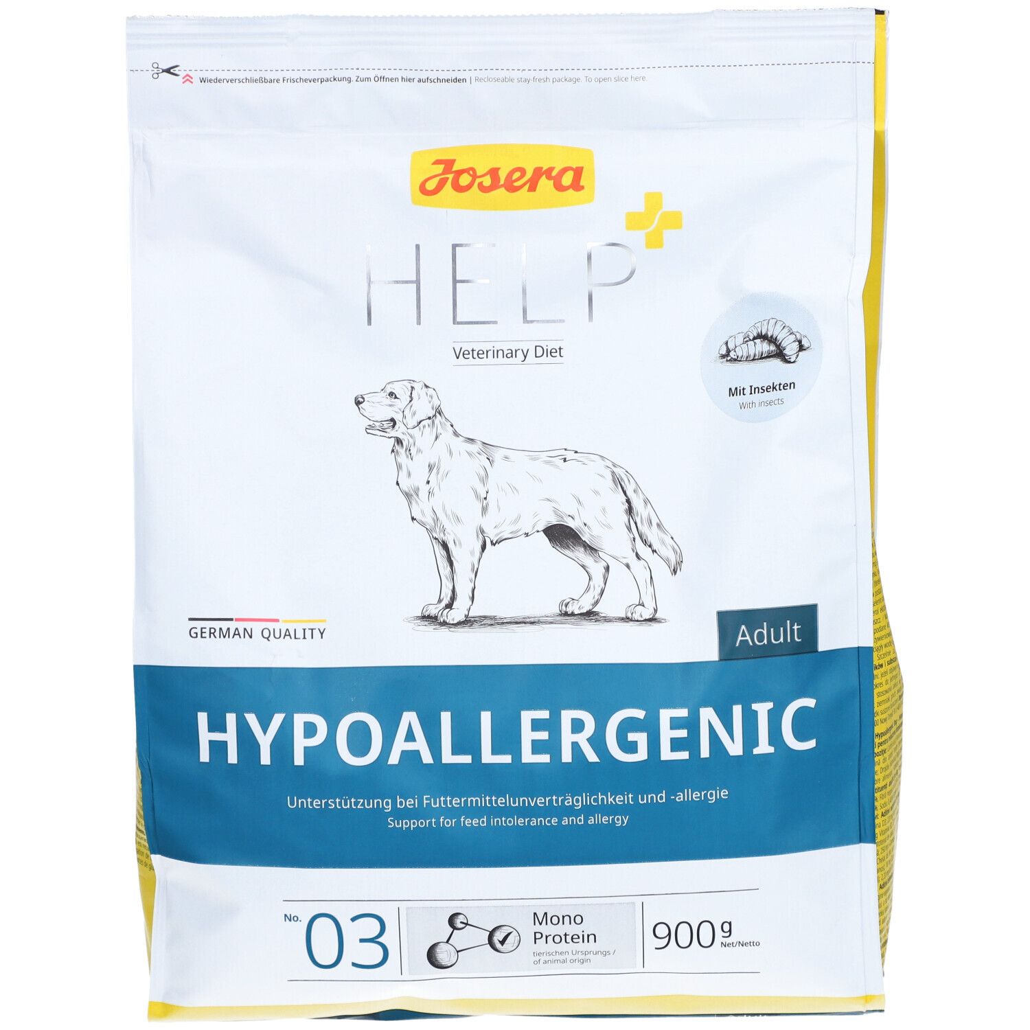 JOSERA Help+ Aliment diététique pour chien adulte - Hypoallergénique