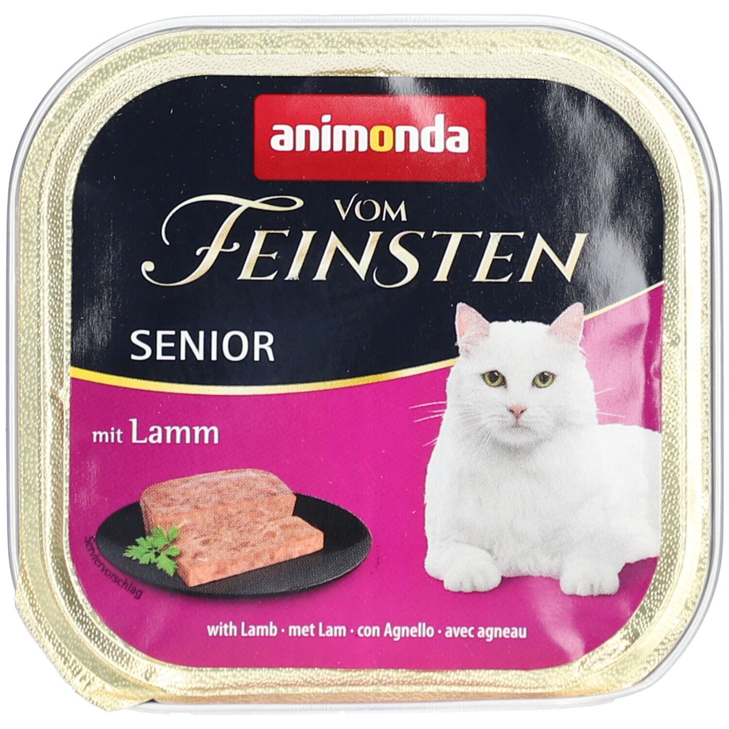 Nourriture pour chats Animonda Vom Feinsten Adult Multi Viande Cocktail, boîte de 100g.
