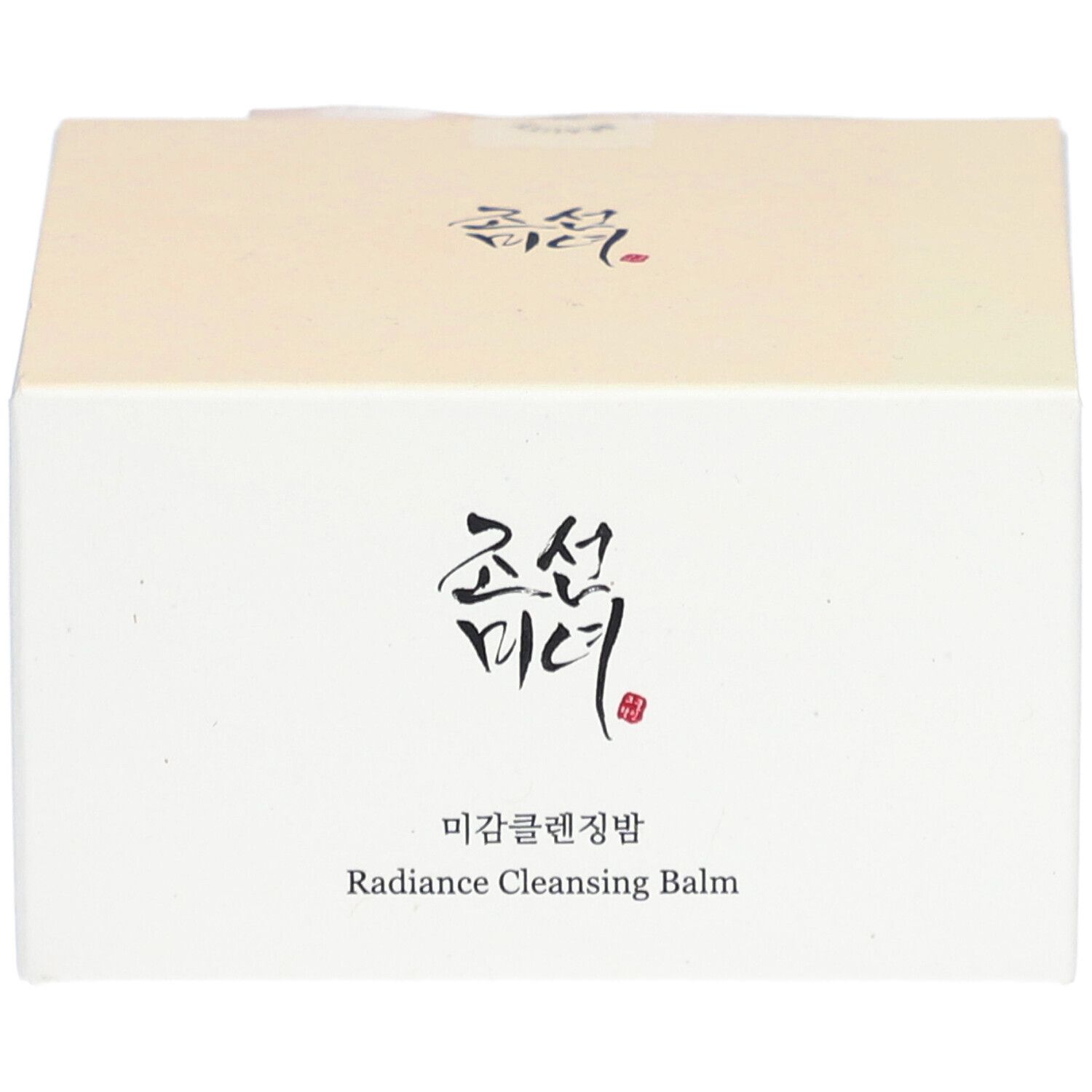 Boîte blanche avec texte coréen et nom du produit.