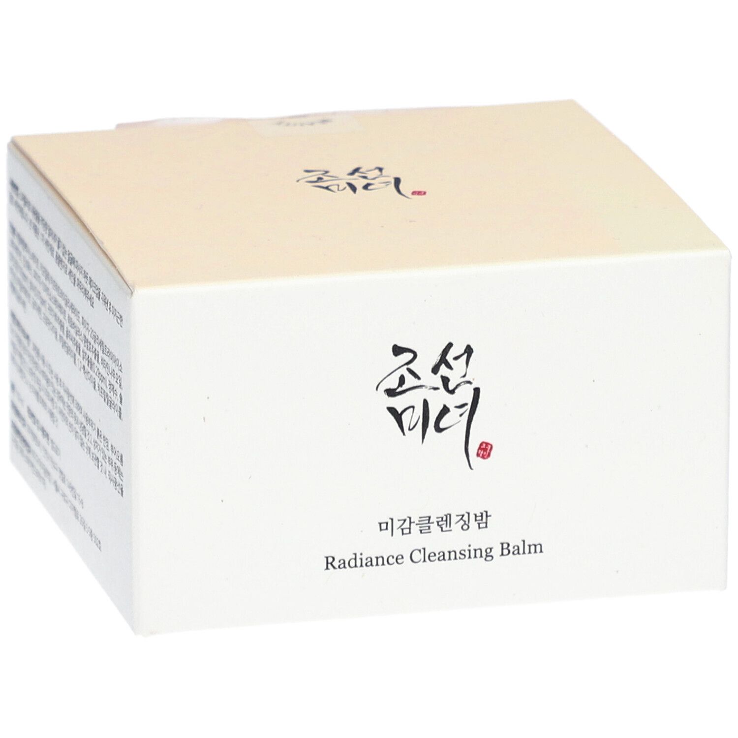 Boîte blanche avec texte coréen et nom du produit.