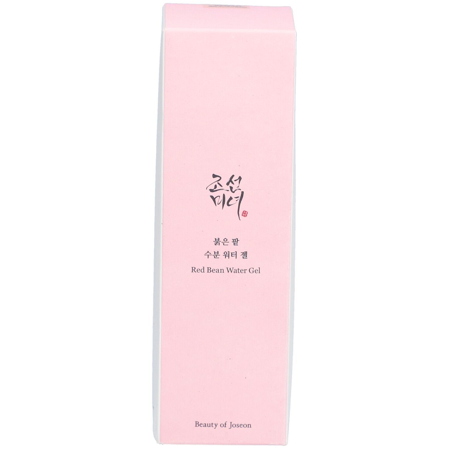 Boîte rose avec nom du produit et marque. Texte en coréen et anglais. Beauty of Joseon.