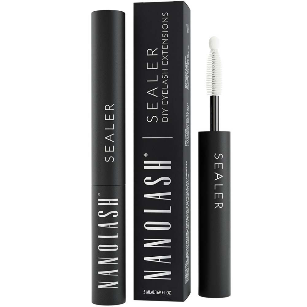 Nanolash Sealer pour extensions de cils DIY, incluant flacon et emballage.