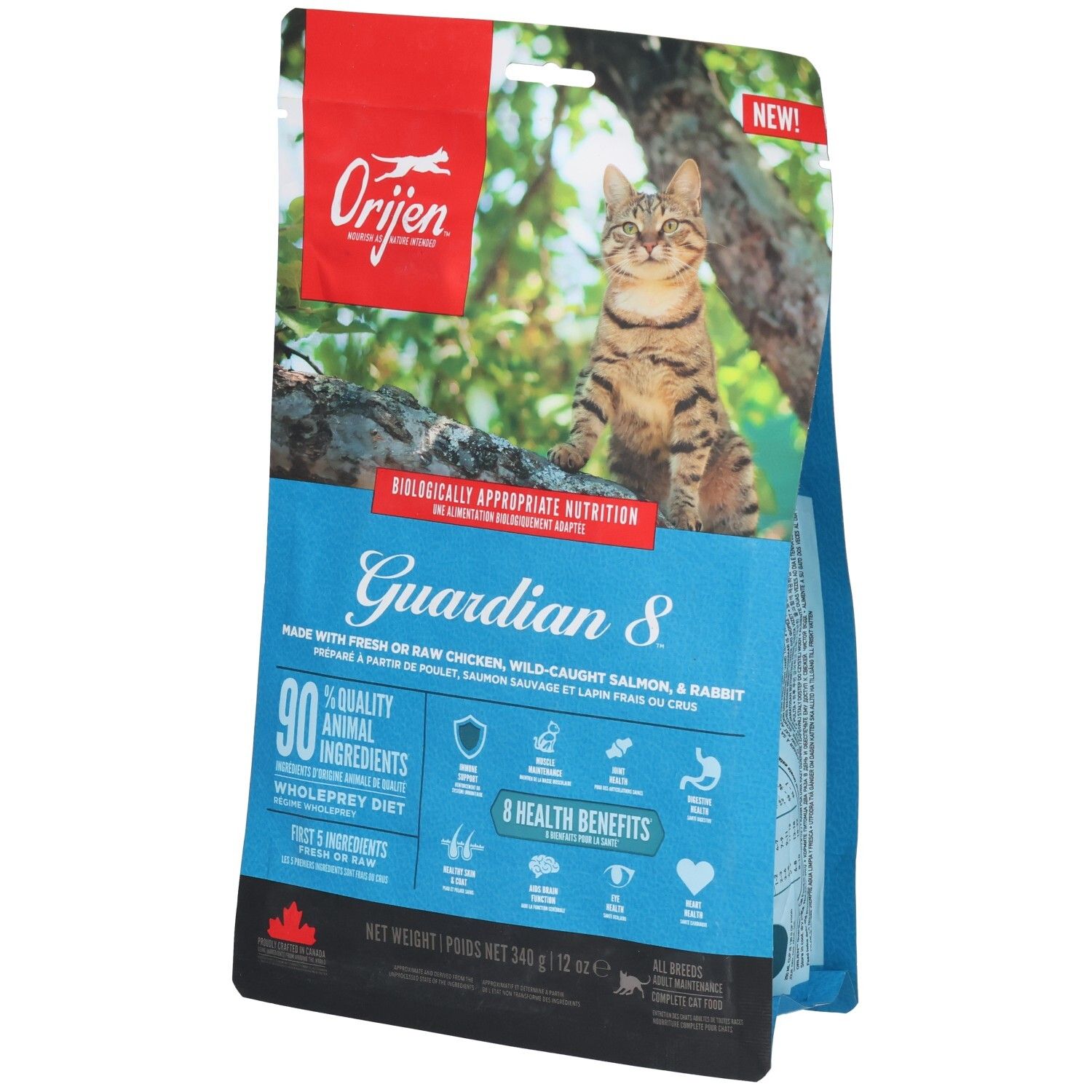 ORIJEN Guardian 8 - Alimentation sèche pour Chat Adulte Stérilisé Chat Toutes Races Toutes Étapes de Vie