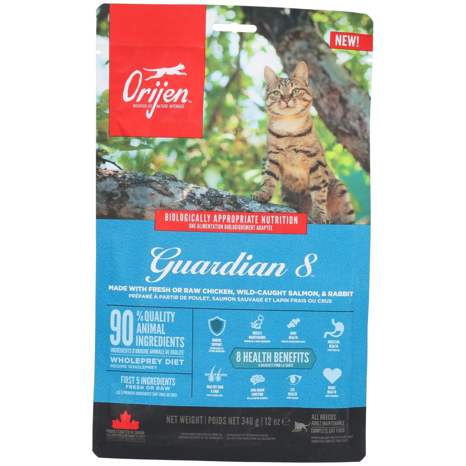 Dos d'un sac de nourriture pour chien ACANA Adult Small Breed avec ingrédients et informations nutritionnelles.