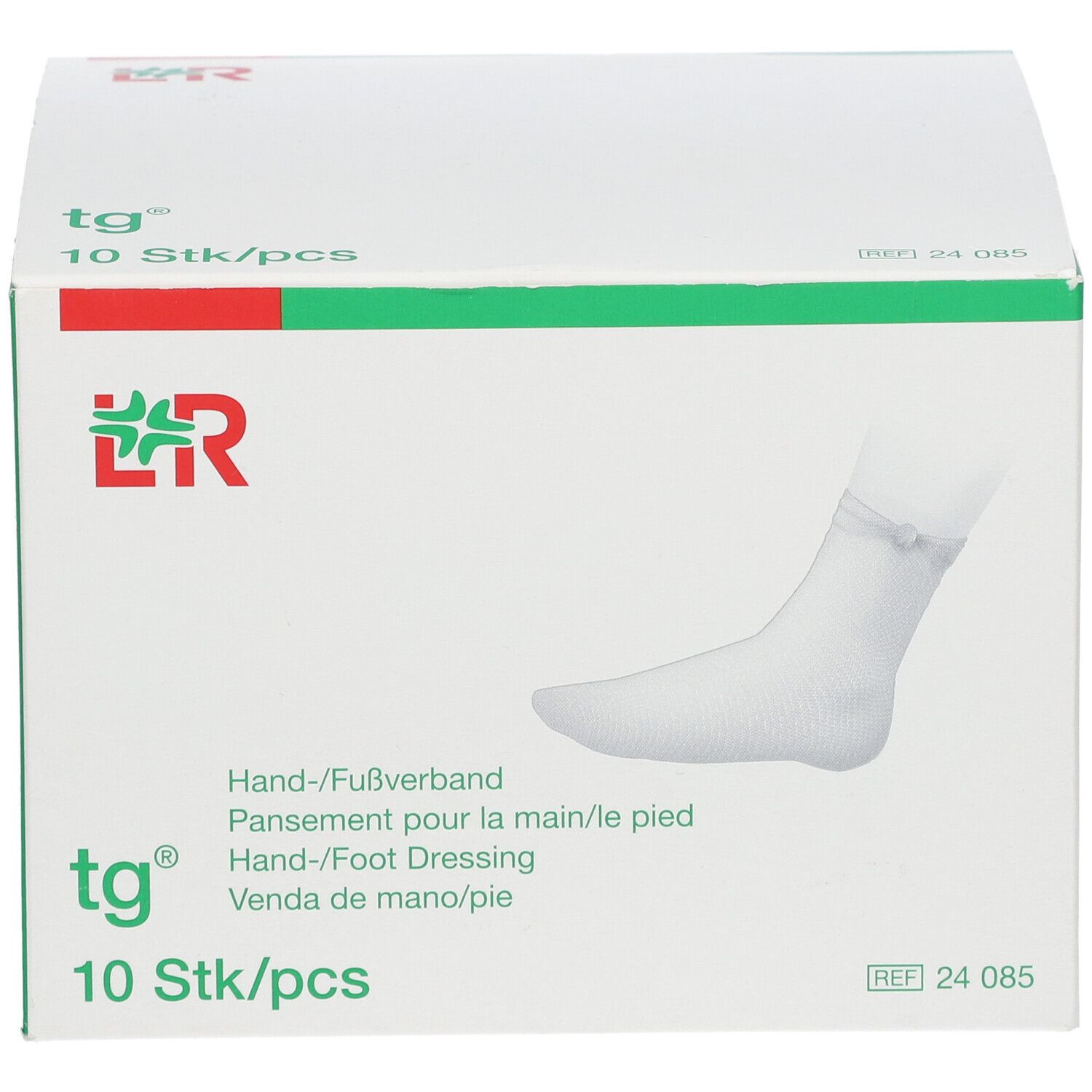 Boîte de pansements tg® main/pied. 10 pièces. Illustration du produit.
