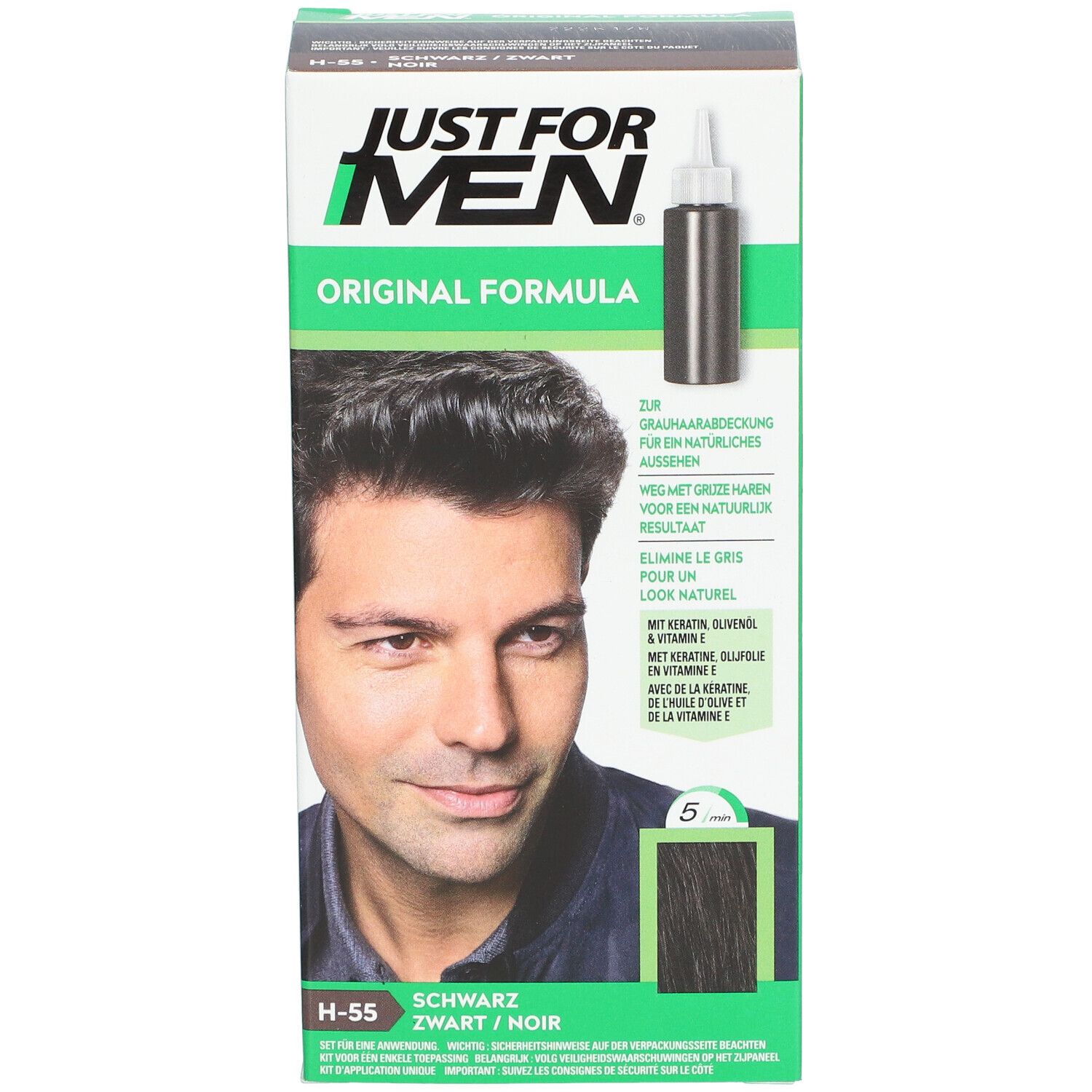 JUST FOR MEN Shampooing Colorant Noir