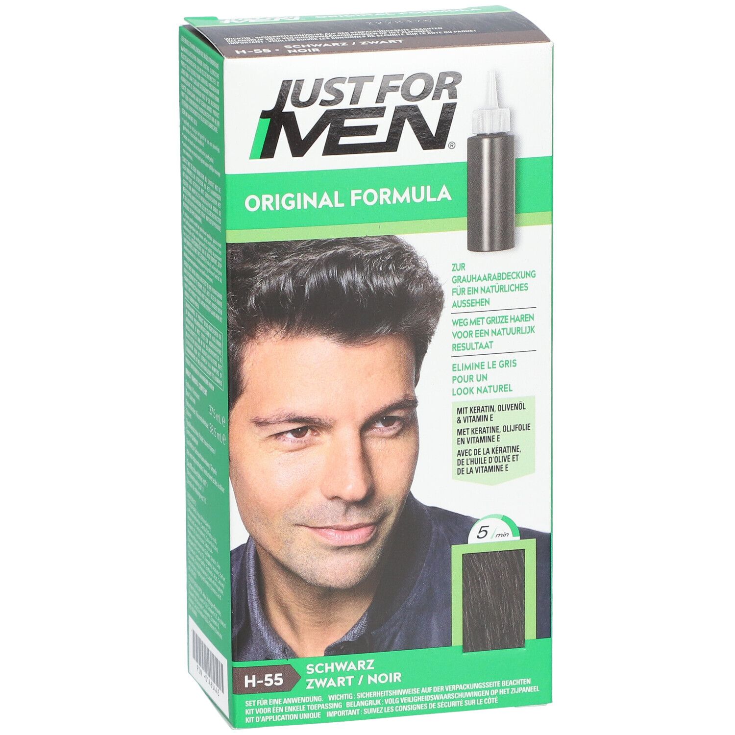 JUST FOR MEN Shampooing Colorant Noir